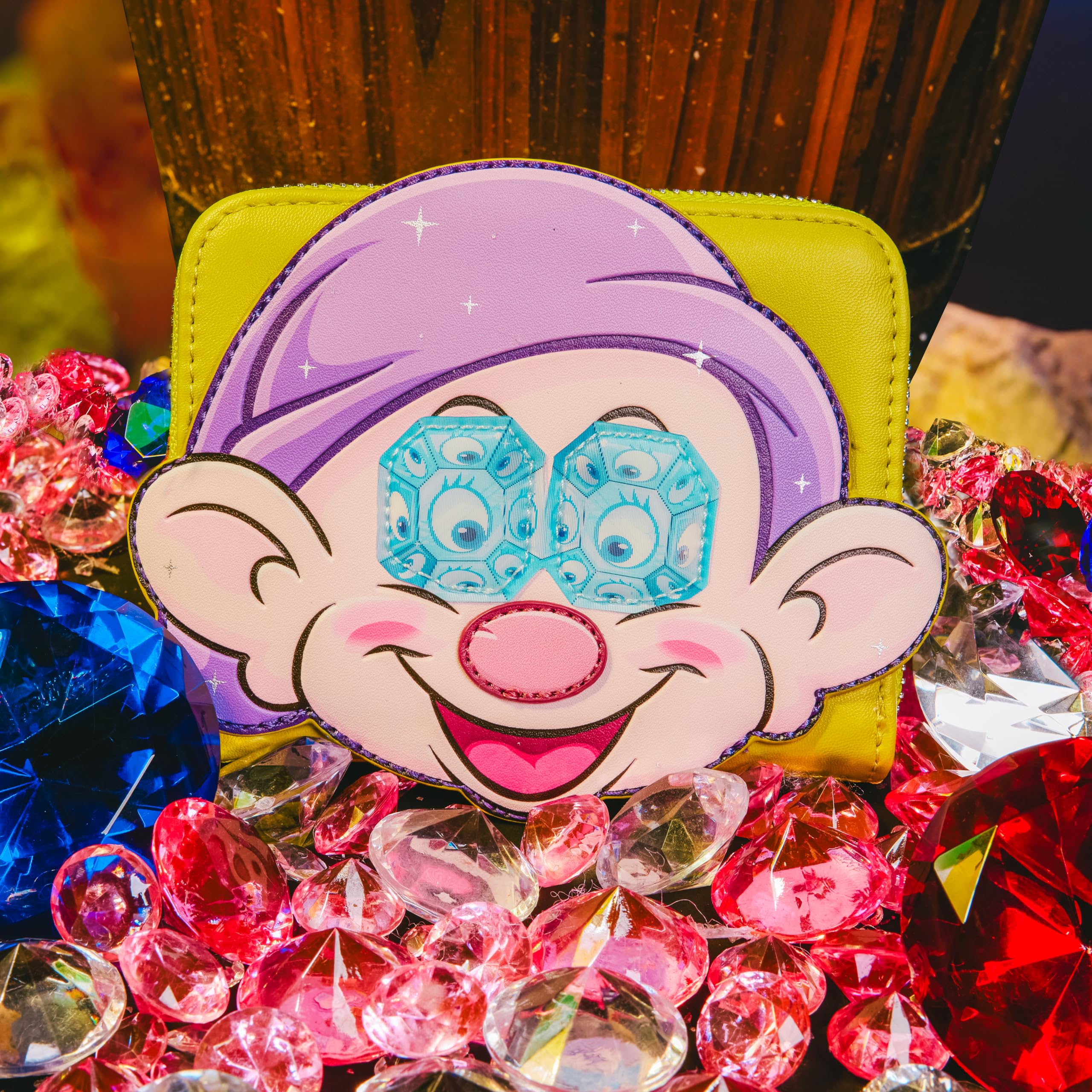 Loungefly Snow White: Diamond Dopey Mini-Backpack & Wallet, Amazon Exclusives Loungefly Disney Snow White New Dopey Loungefly Preorder Now  main image 4