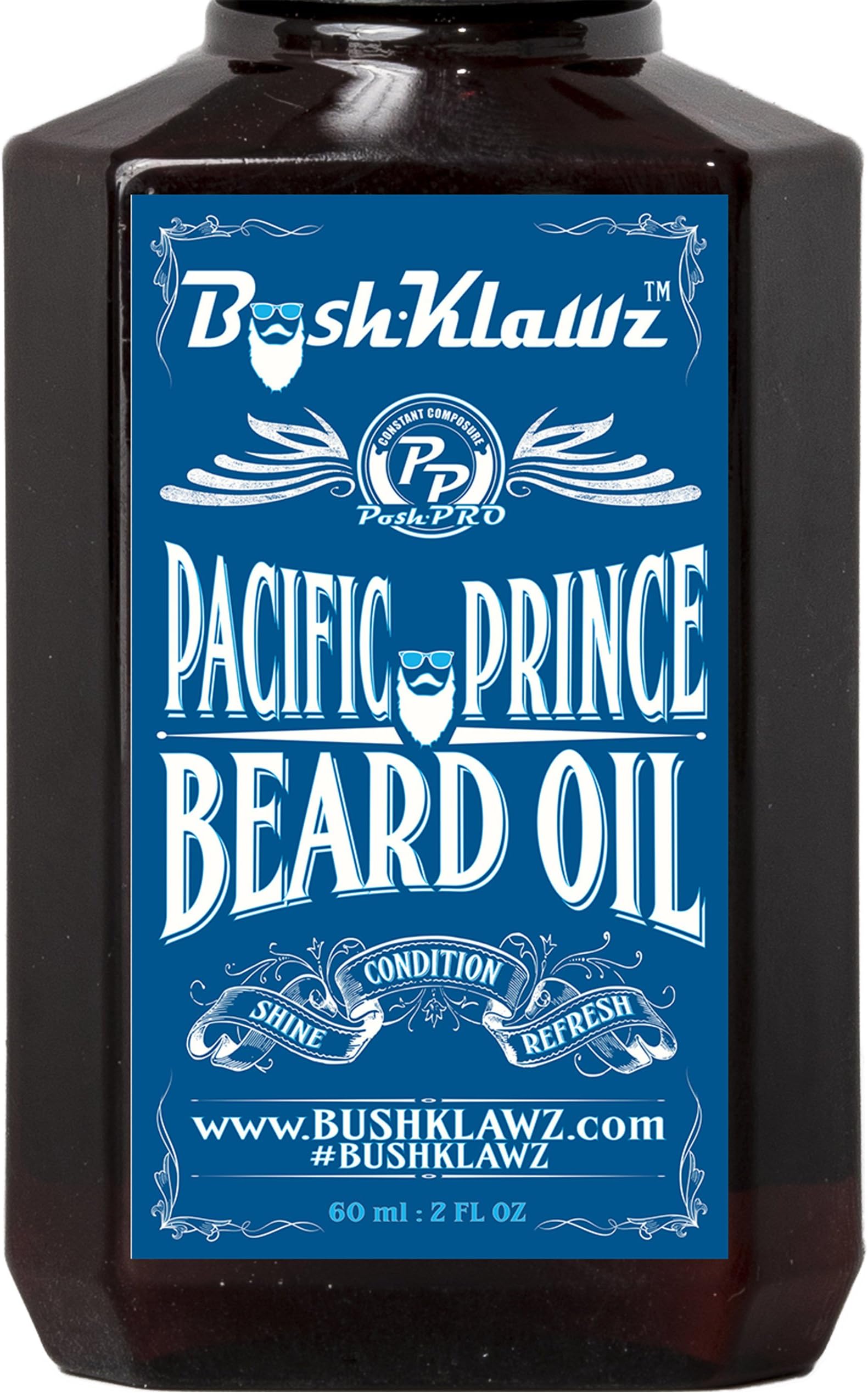 Pacific Prince Beard Oil Conditioner Premium Beard Moisturizer Midnight Ocean Breeze Scent 2 oz