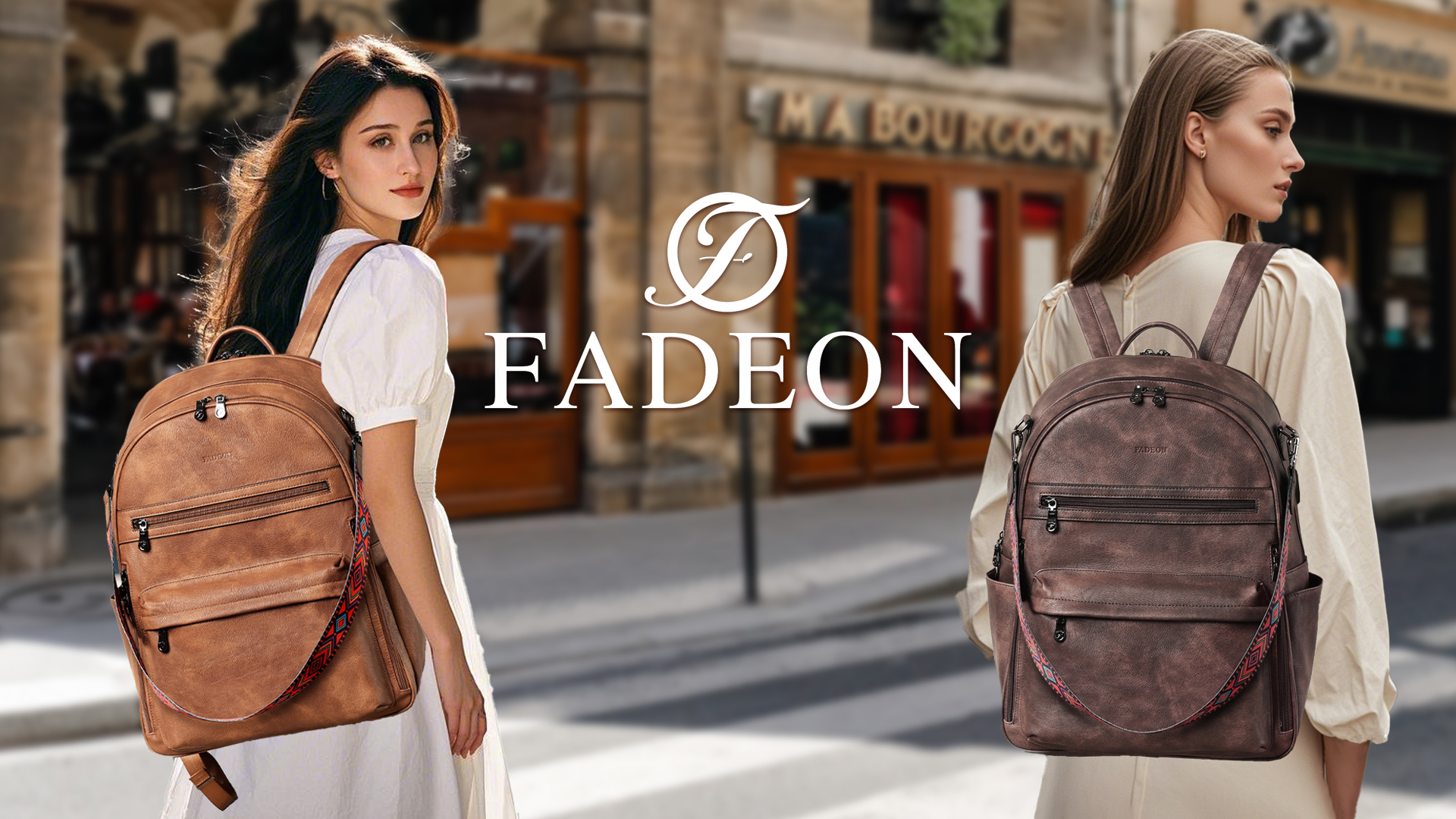 FADEON 15.6 Inch Laptop Backpack Purse for Women, Large Capacity