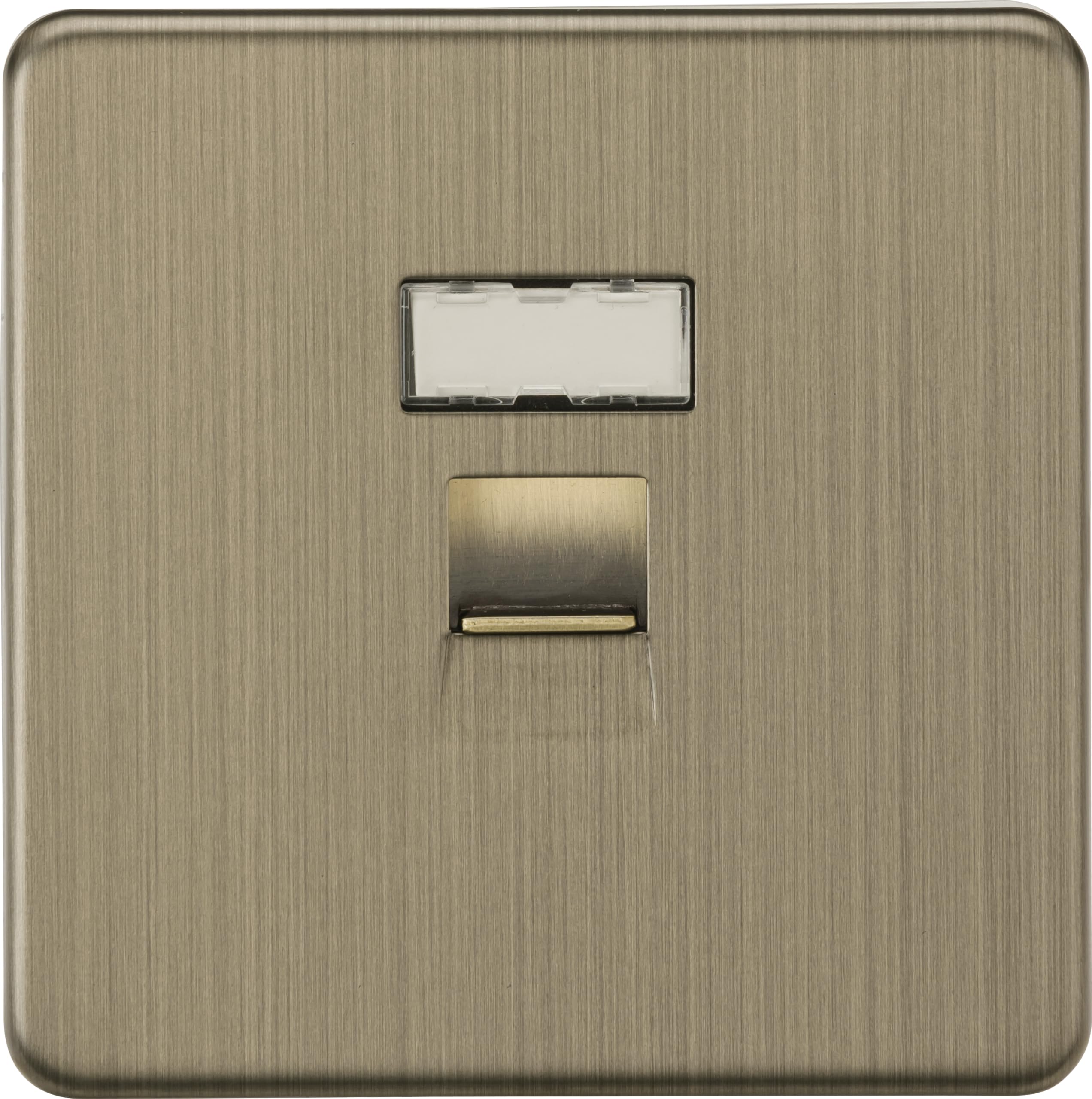 Knightsbridge UTP CAT6a RJ45 Network Outlet - Antique Brass