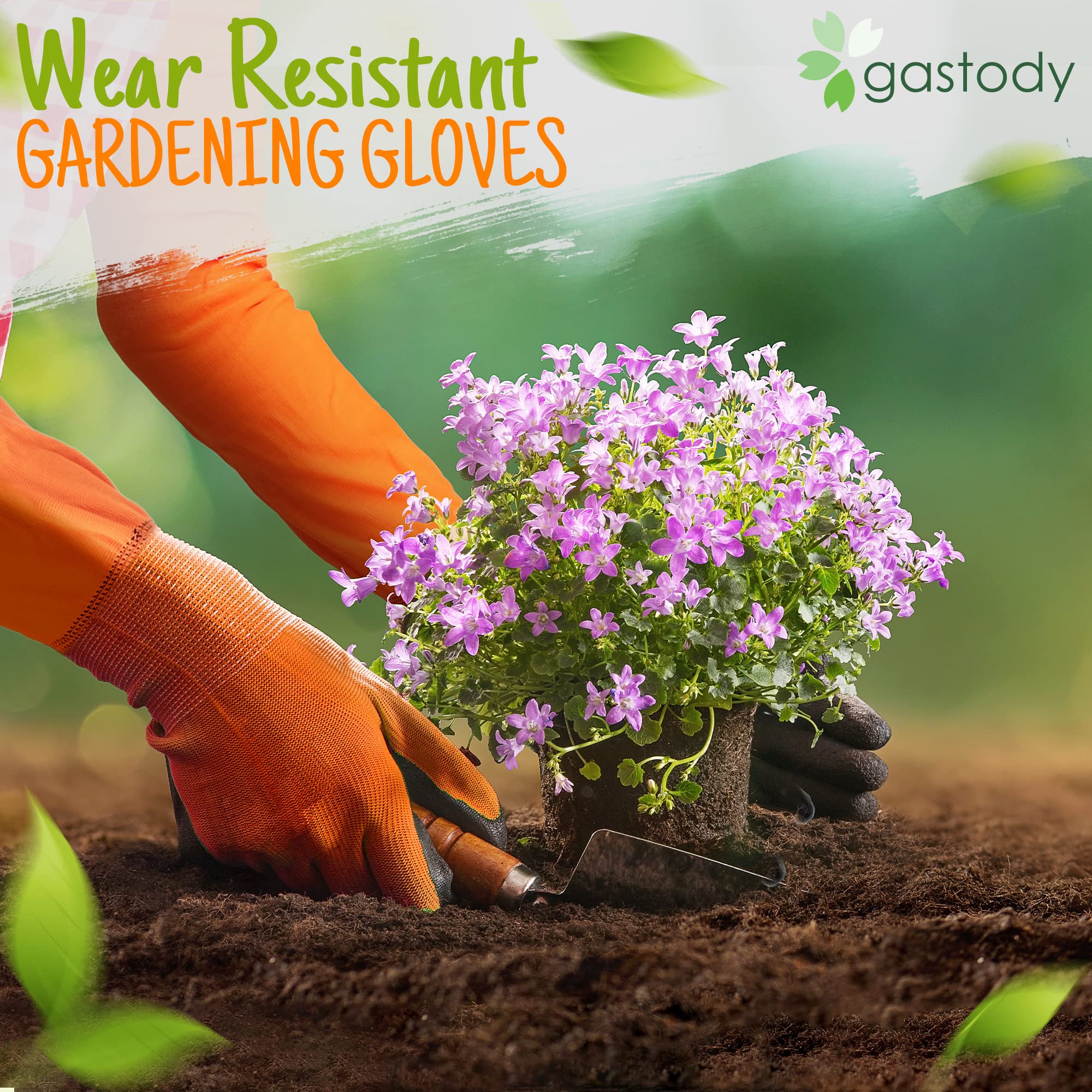 Guanti da giardinaggio a maniche lunghe per donne e uomini, taglia M, guanti da giardino a polsino lungo, multiuso, resistenti per esterni e interni, guanti da giardinaggio a prova di