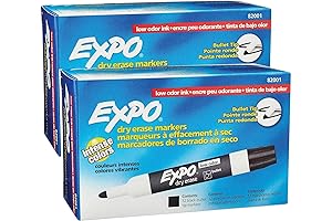 Blackboard Ink EXPO Dry Erase Markers, Bullet Tip, Black, 24-Count