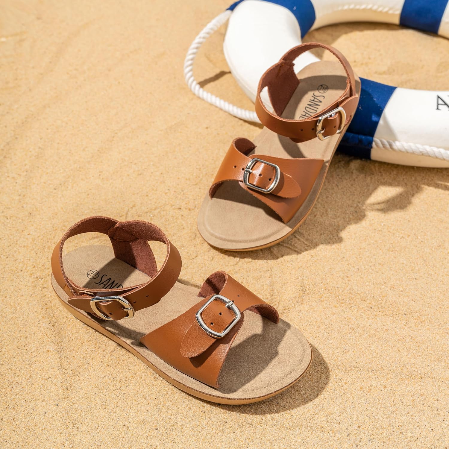 SANDALUP Summer Sandals w Double Buckle for Toddler Girls/Boys - Image 6