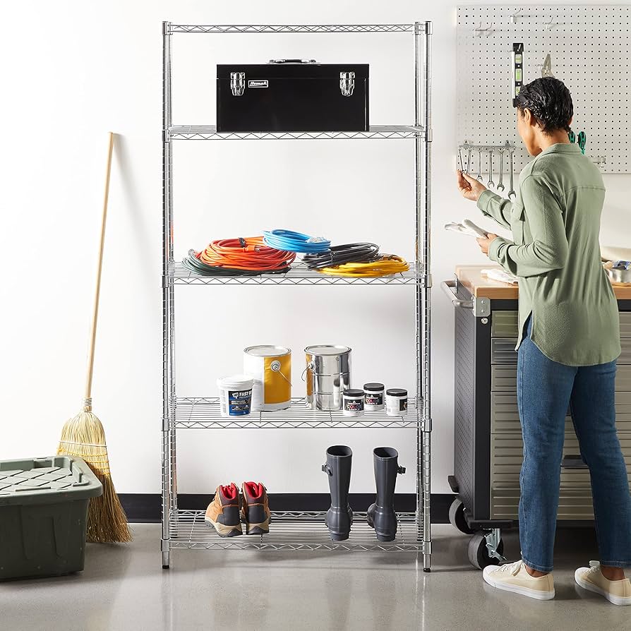 Amazon.com: Amazon Basics 5-Shelf Adjustable Heavy Duty