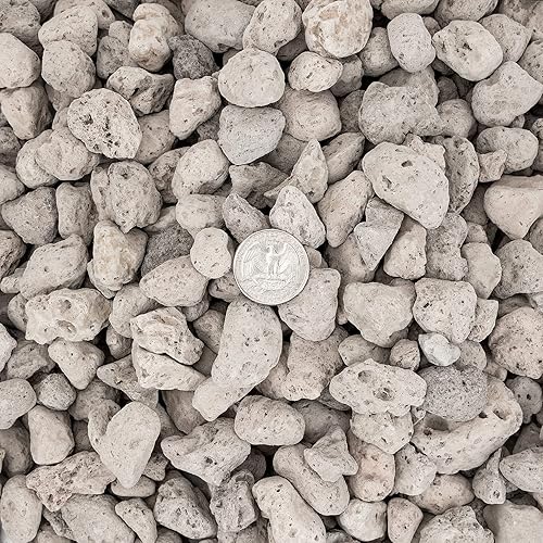 Miniatura 3 de Stanbroil Gránulos ligeros de roca de lava blanca, rocas volcánicas naturales, piedras decorativas para paisajismo para Outland Living Bond