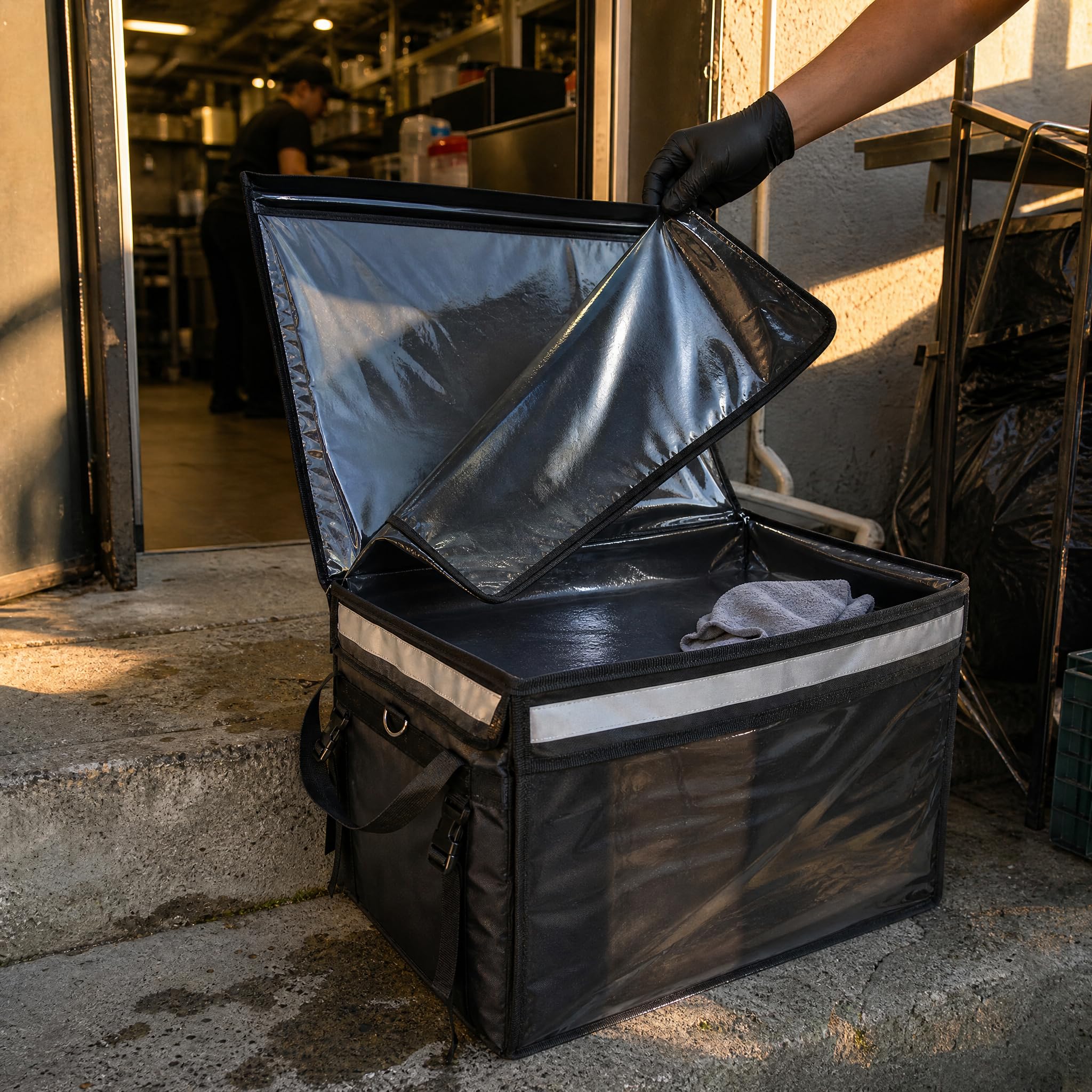 Isolierte Liefertasche für Speisen, 62L + Innenrahmen