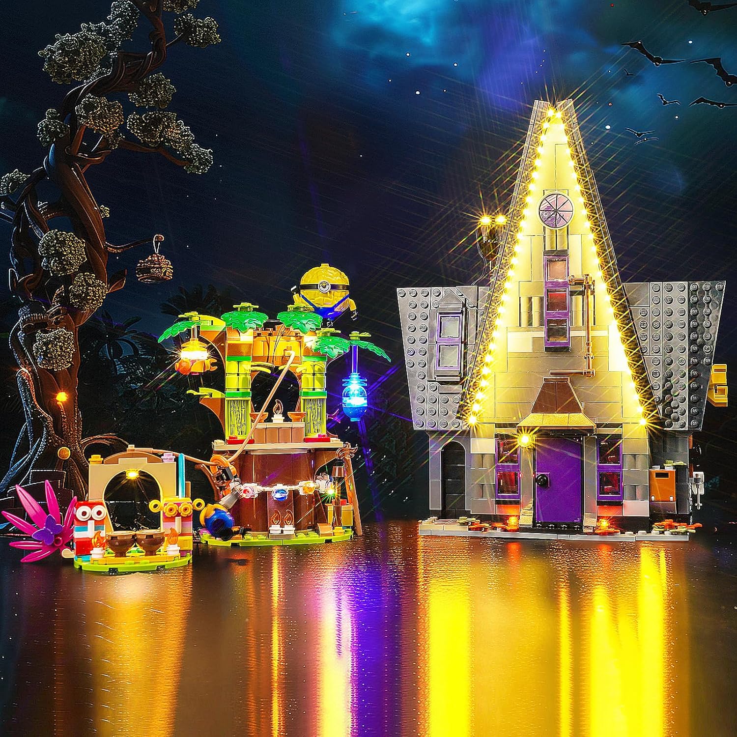 LED Lighting Compatible with Lego Minions and Gru's Family Mansion 75583, Light Kit Compatible with Lego 75583, Giving Light to Model, NOT Included The Model Set（Standard Version）