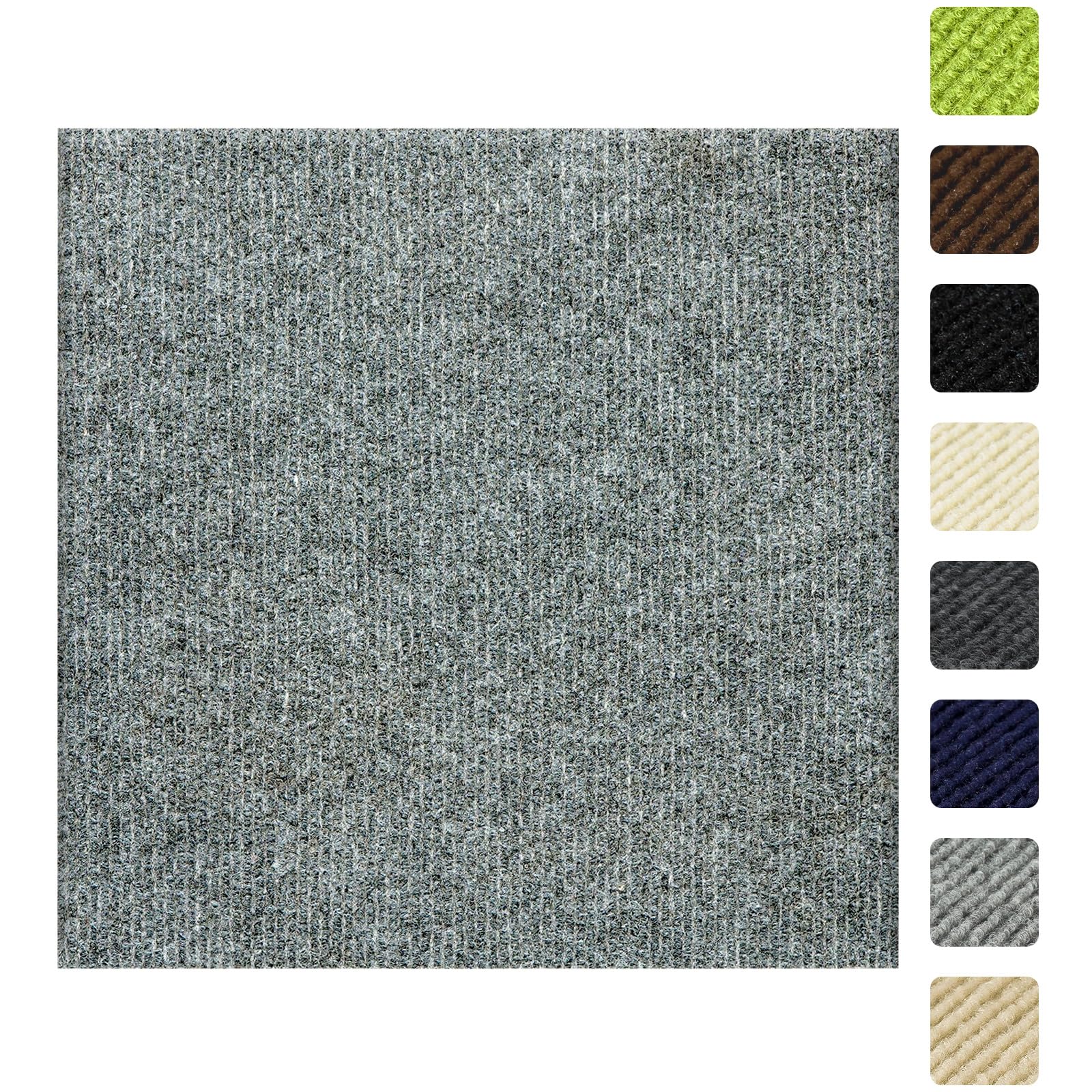 WAPANE Carpet Tiles Peel and Stick, Squares Carpet Floor Tile 24” x 24”, Soft Padded Carpet Tiles, Self Adhesive Carpet 10PC Tiles Per Box 40Sq Ft for