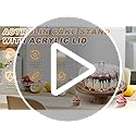Acacia Wood Cake Stand with Lid, 12'' Round Cake Holder with Clear Acrylic Cover, 2 in 1 Dessert Table Display Set & Charcuterie Board, Kitchen Decor for Birthday or Wedding - Image 8