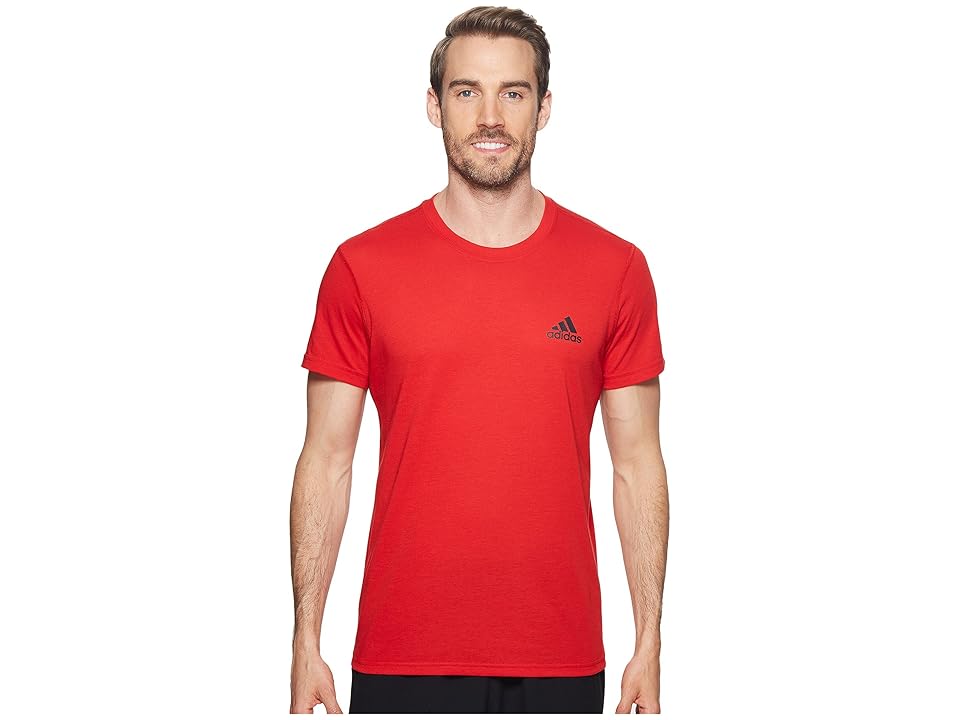 

adidas Ultimate Crew Short Sleeve Tee (Scarlet) Men's T Shirt, Red