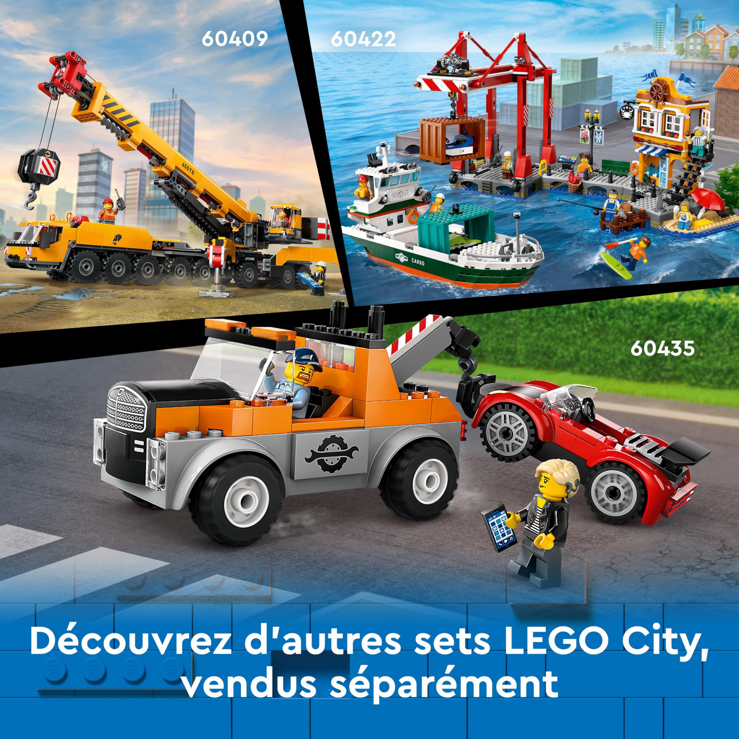 LEGO City La Pelleteuse de Chantier Jaune, Jouet pour Enfants Garçons et Filles dès 8 Ans, Idée de Cadeau d’Anniversaire, Minifigurines de Conducteur, Ouvrier et Architecte 60420
