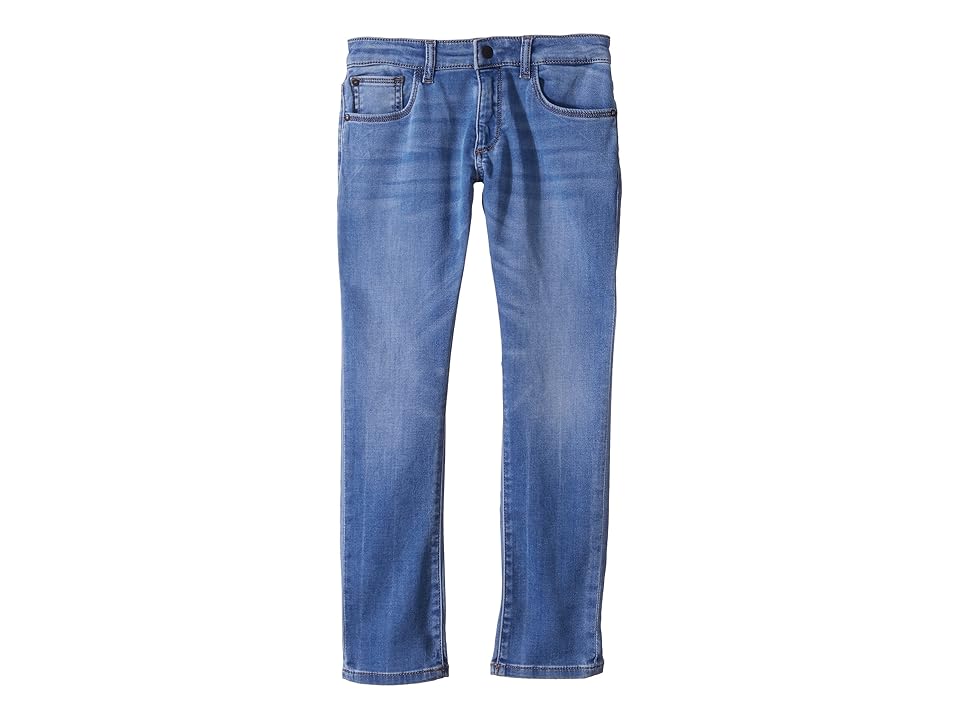 

DL1961 Kids Brady Light Wash Slim Leg Knit Jeans in Gondola (Toddler/Little Kids) (Gondola) Boy's Jeans, Blue