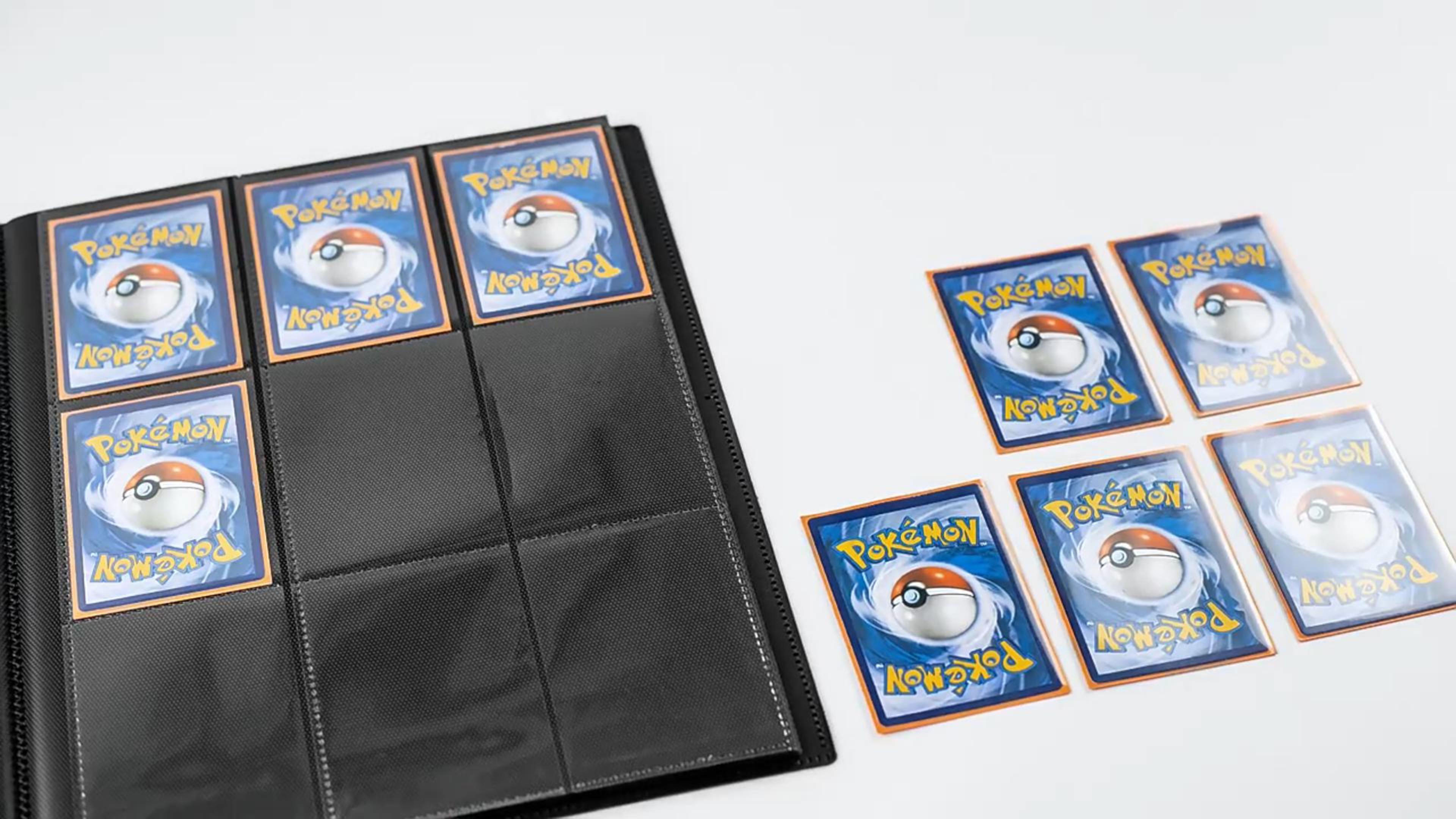 WAIZHIUA 9-Pocket Trading Card Binder 216 Pockets PU Leather Card