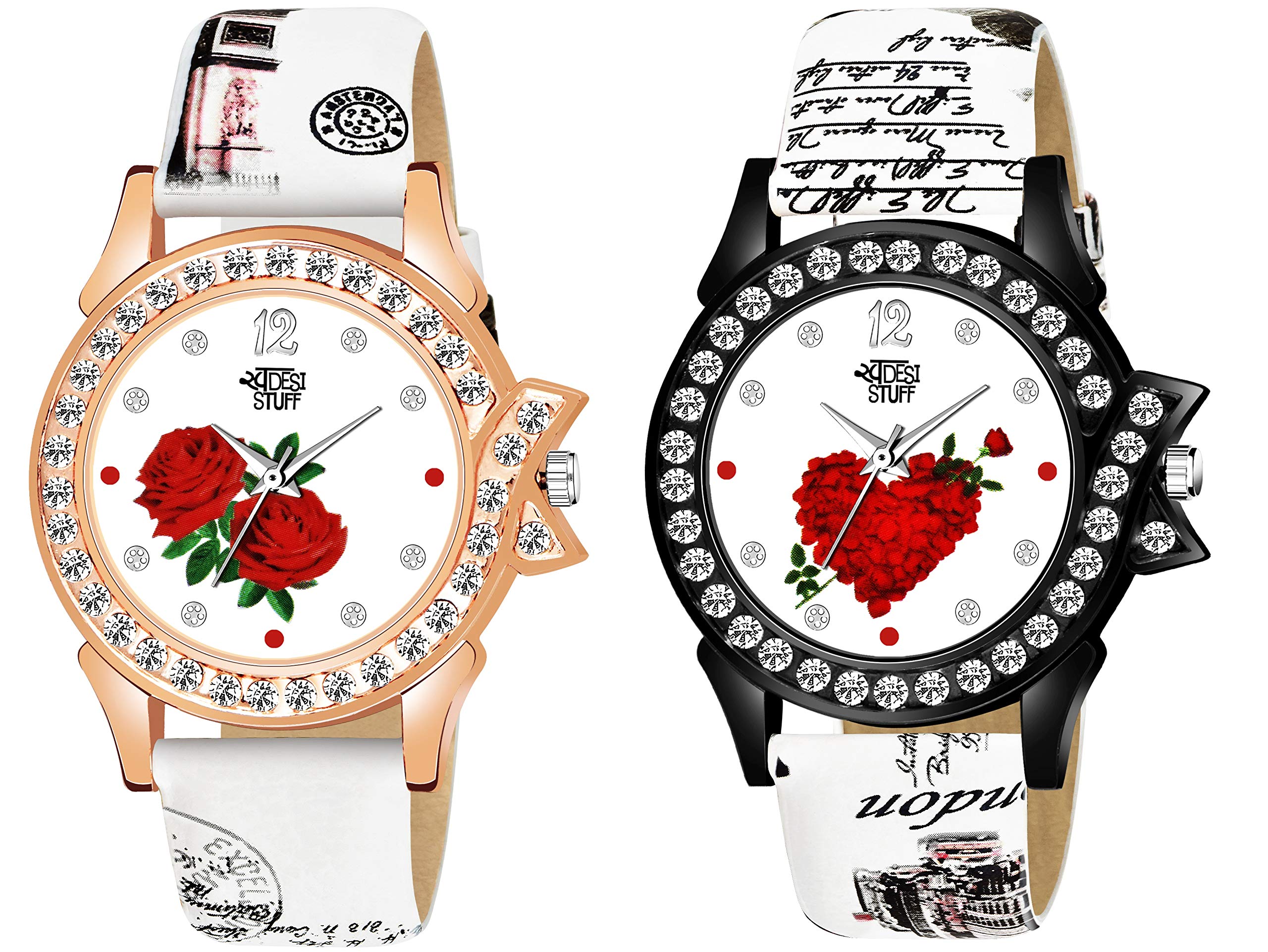 SWADESI STUFF Multi Color Analogue Watch for Women & Girls - Combo of 2 Watches (B08QJQ5S8H) Amazon Price History, Amazon Price Tracker