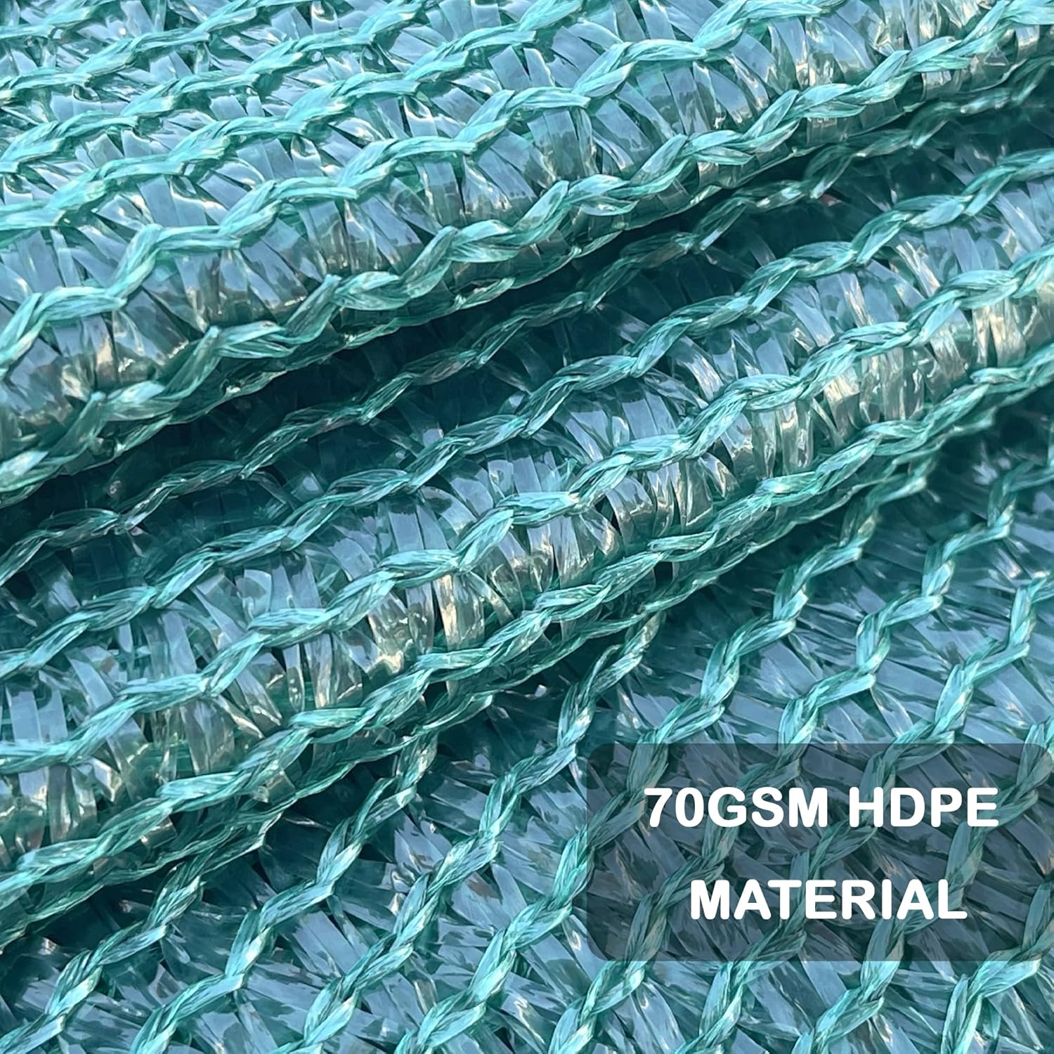35% DIY Privacy Screen Sun Shade Mesh Windscreen Cloth for Backyard, Patio, Balcony, Garden, Railing, Fence - Green (10' x 50')