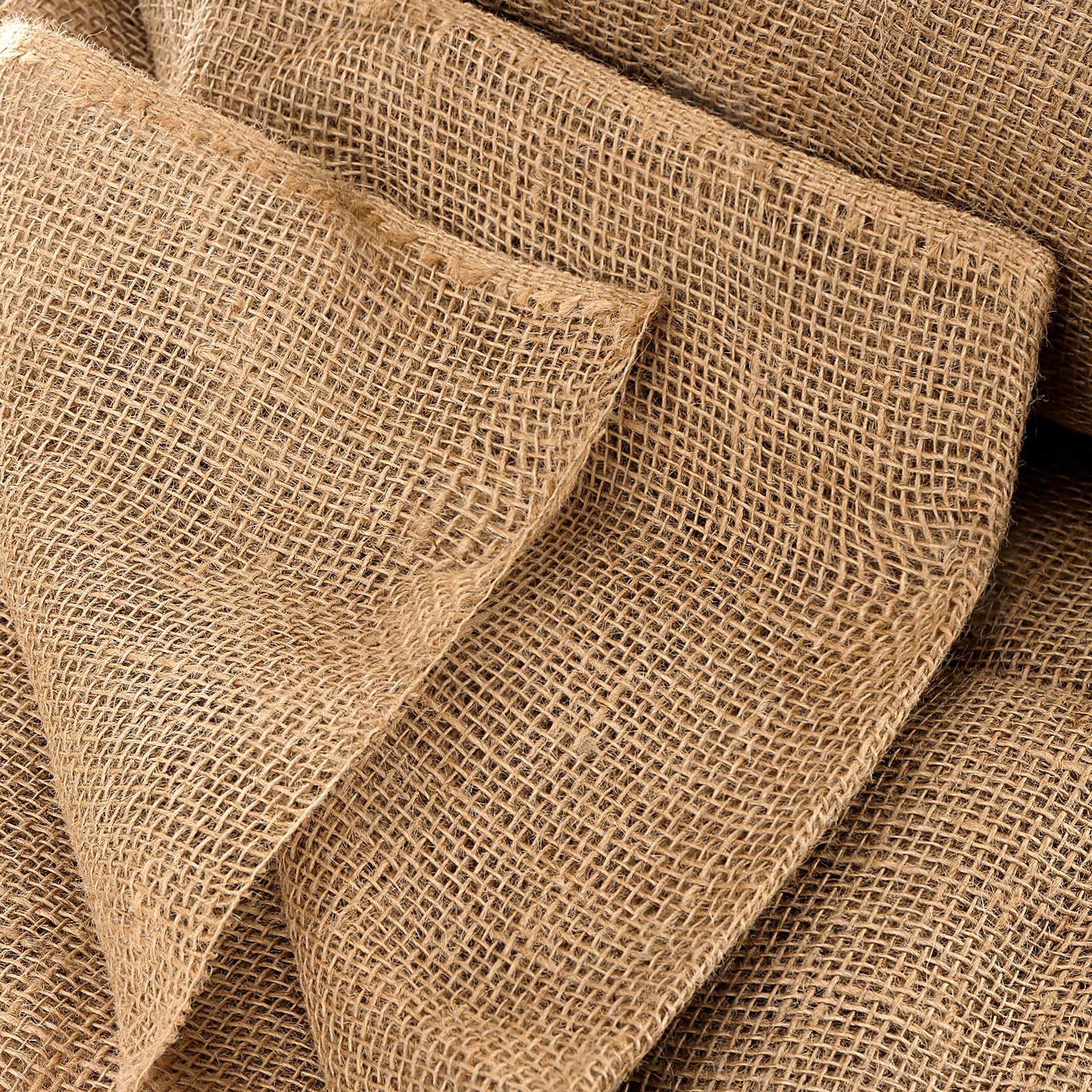 JOIKIT Lot de 2 rouleaux de toile de jute naturelle pour décoration de table, travaux manuels - 100 cm x 7 m