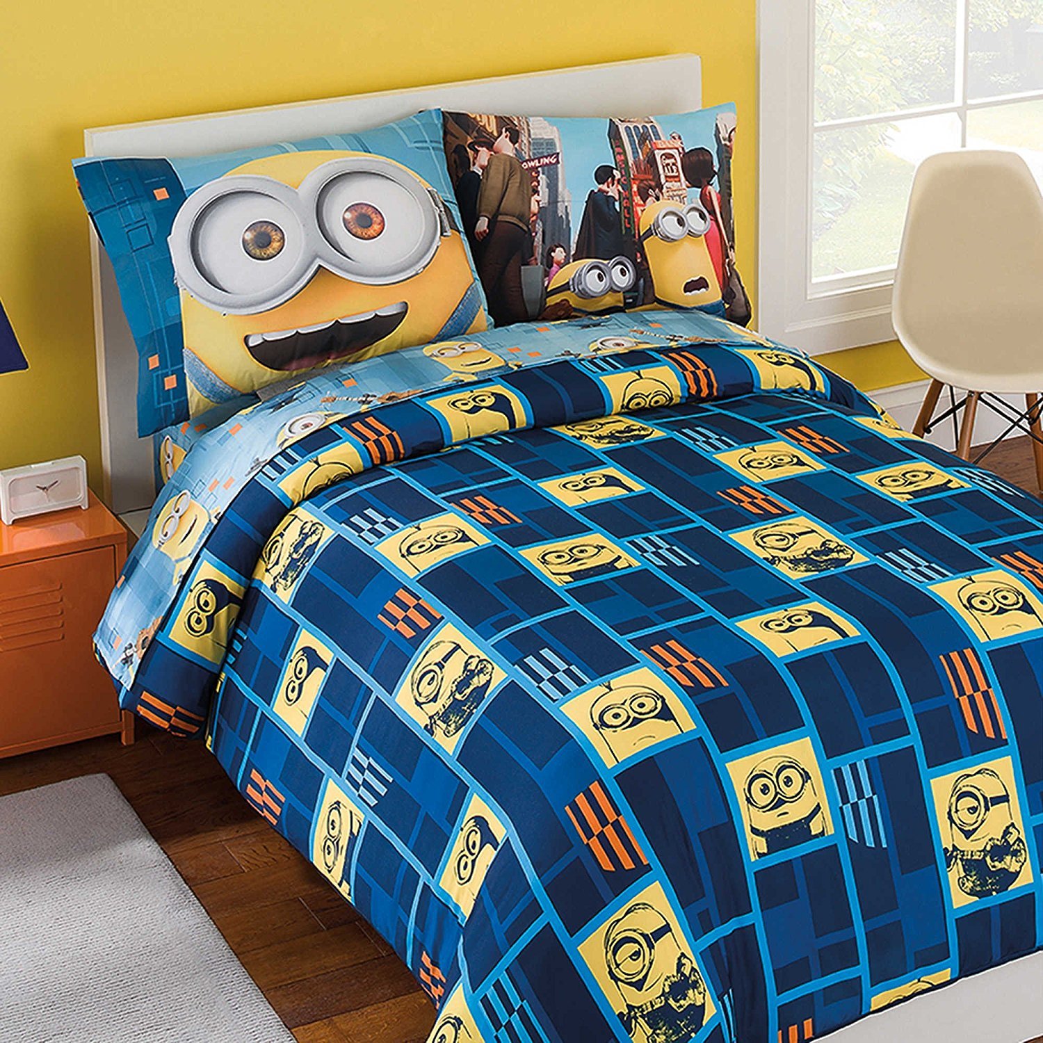 Minions 2 Official Despicable Me Single Duvet Cover | Yellow Minion Design | Kids & Teenager Reversible Bedding Set & Pillowcase Polycotton, Multi- Colour