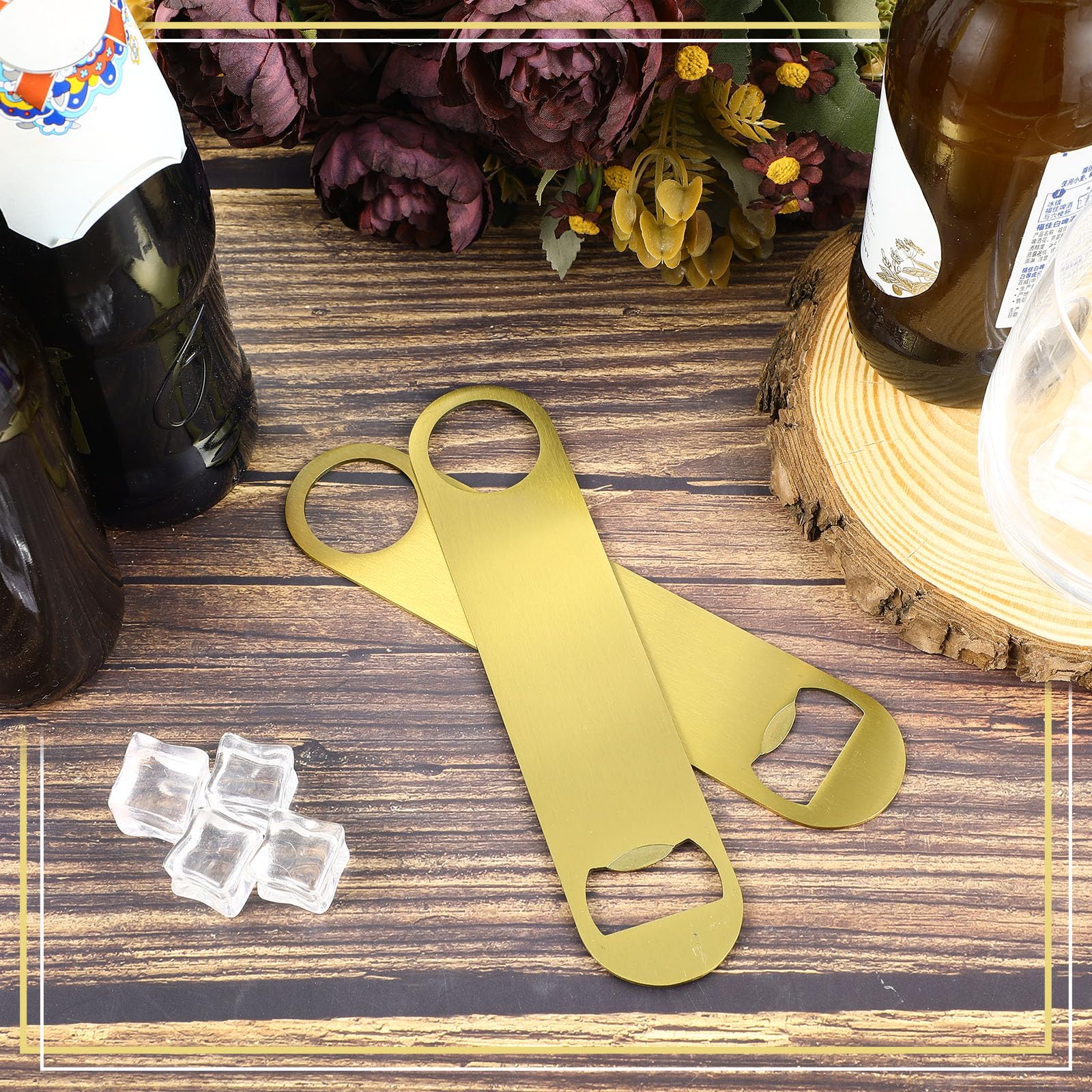 Raiten Paquete de 20 abrebotellas planos de acero inoxidable, abrebotellas de cerveza en blanco, barra resistente, divertido abridor de botellas de camarero para hombres y mujeres, suministros de