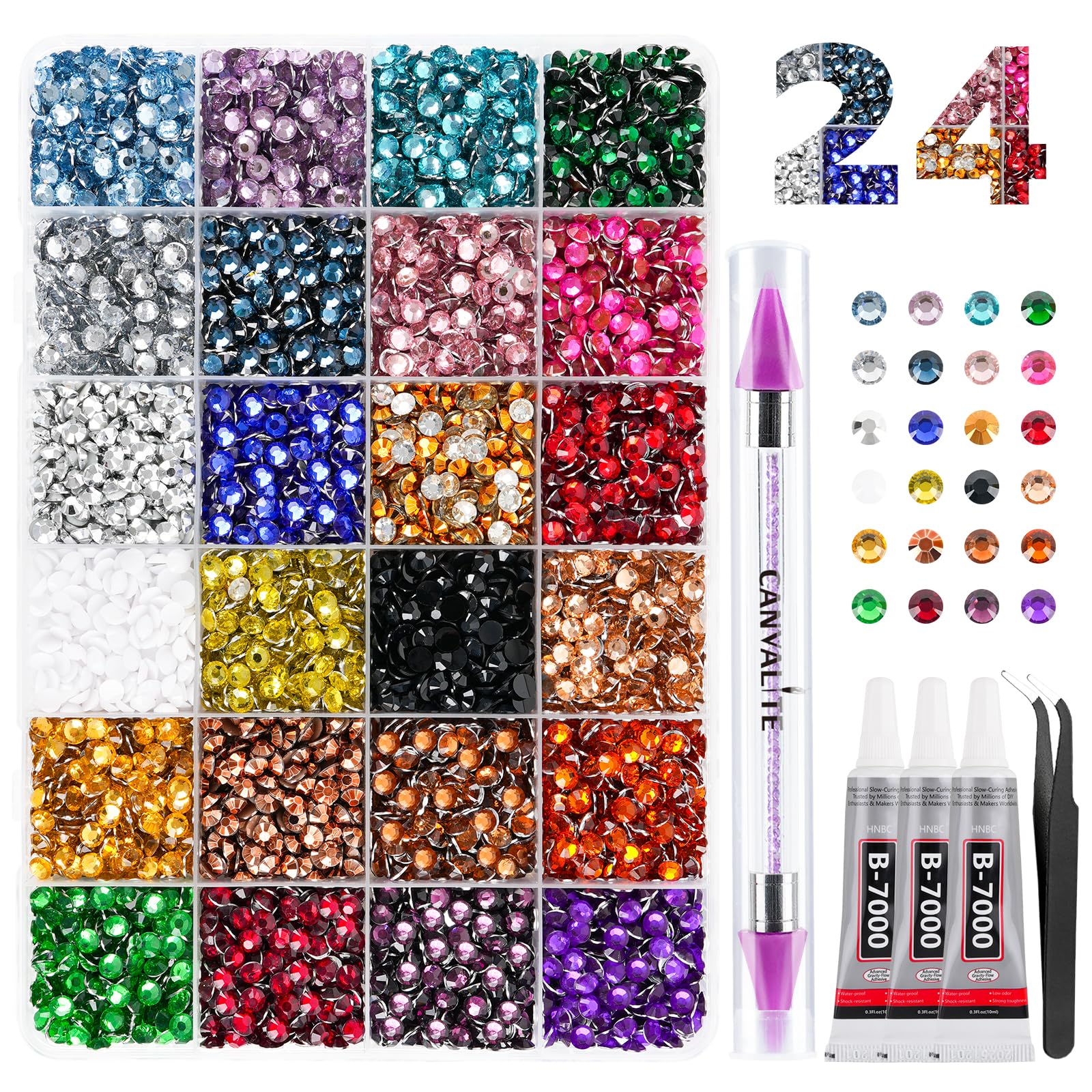 Kit strass en résine avec colle B7000 pour réparer et décorer vos vêtements