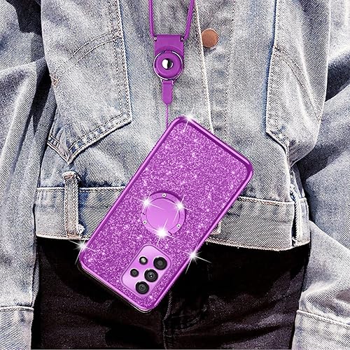 Miniatura 6 de nancheng Funda para teléfono Samsung Galaxy A23 5G4G con anillo de correa de pie de cabra con correa de cordón lindo para niñas, mujeres, hombres,