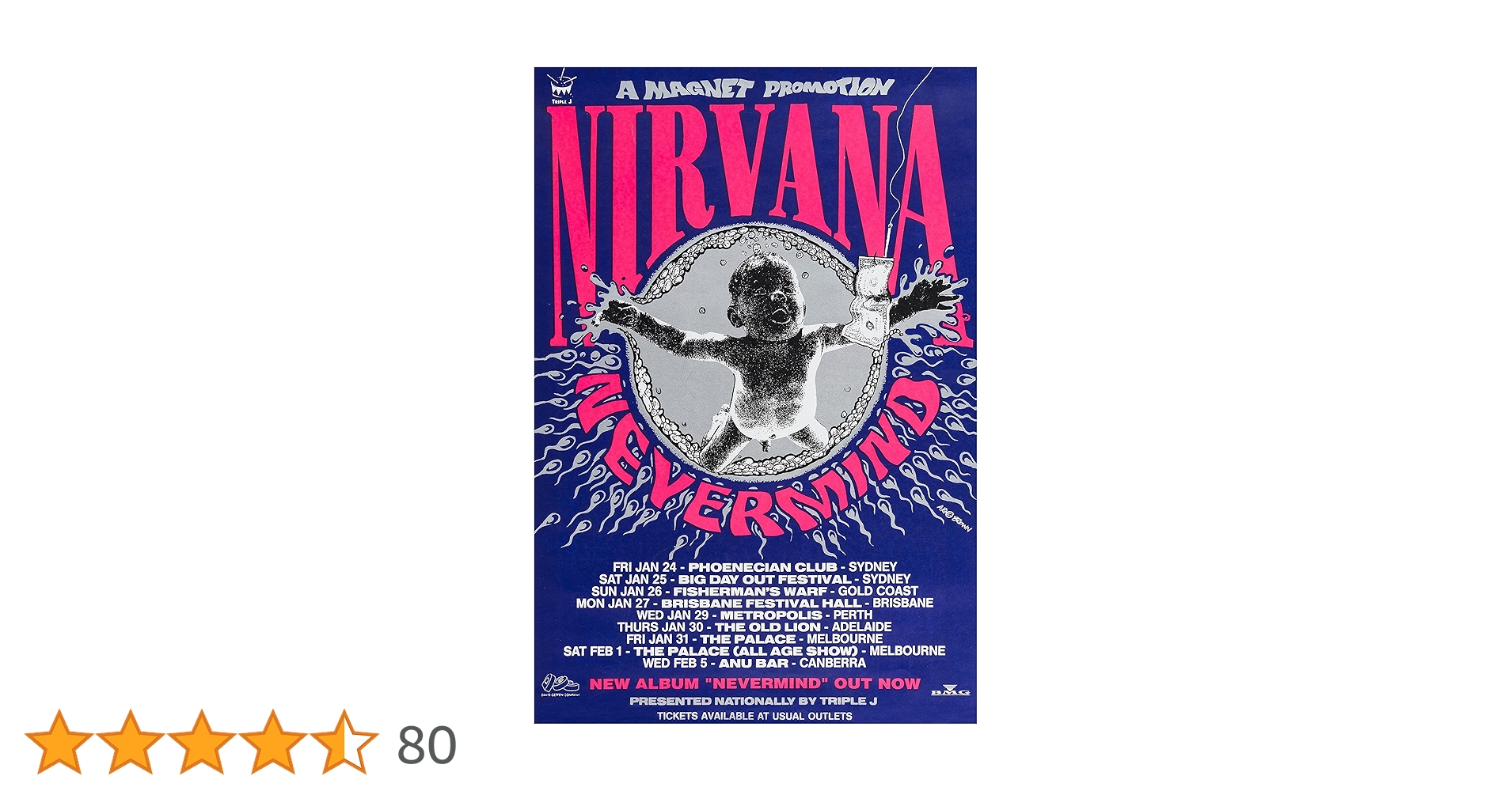 超レア NIRVANA ポスター ポスターNirvana ニルバーナ 1994 カート死亡で中止の