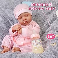 Vista 3 de Milidool Muñecas de bebé Reborn realistas de 20 pulgadas, cuerpo suave, muñeca de bebé de silicona realista, muñecas de bebé recién nacidas, muñecas