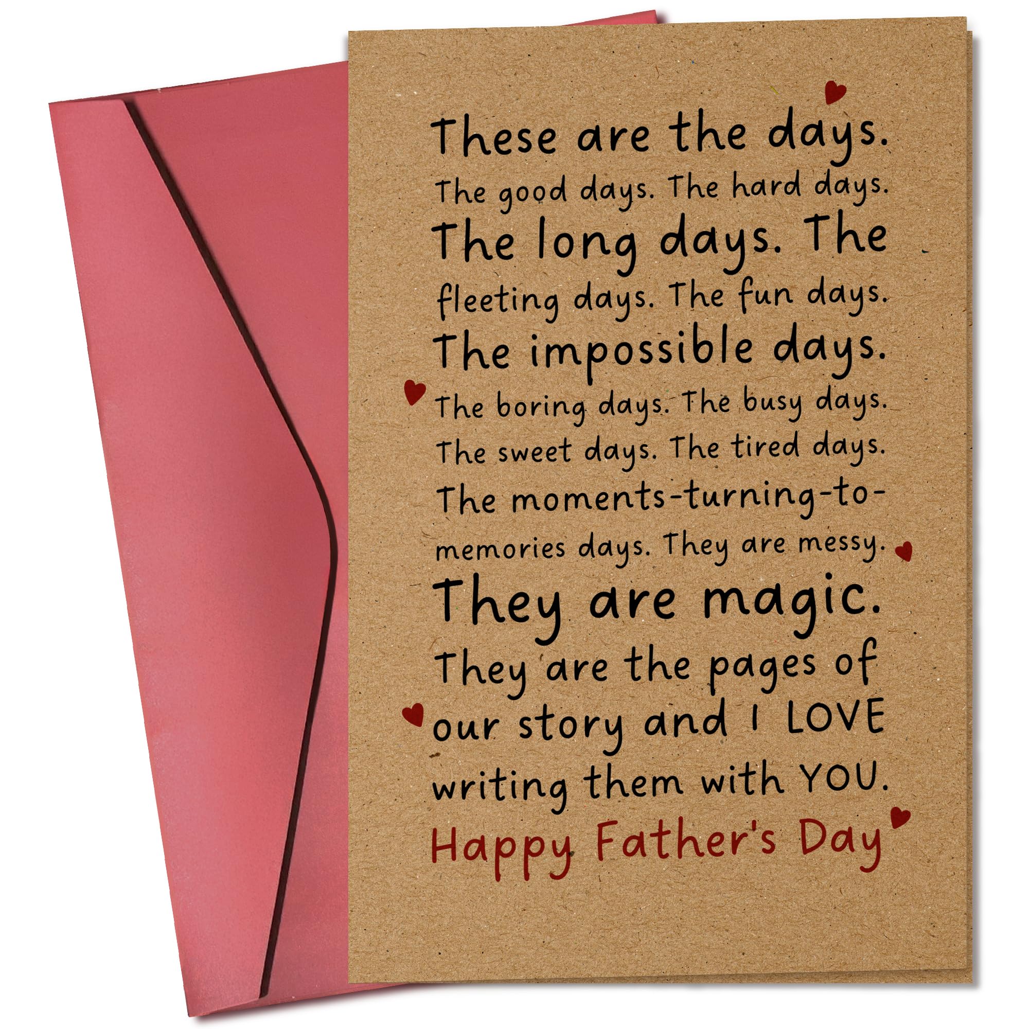 Pawzity Fathers Day Card from Wife - Funny Fathers Day Cards for Husband, Him - Happy Religious Card for Husband, Him from Wife, Her - Single 5.3''x 8