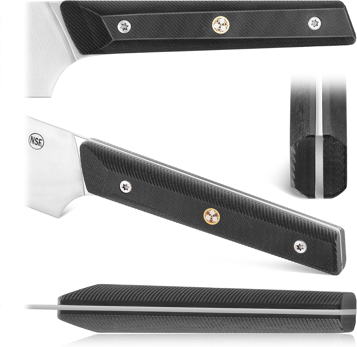 Cangshan TG Series 62182 Swedish 12C27 Steel Santoku Knife, 7-Inch, G10 Handle