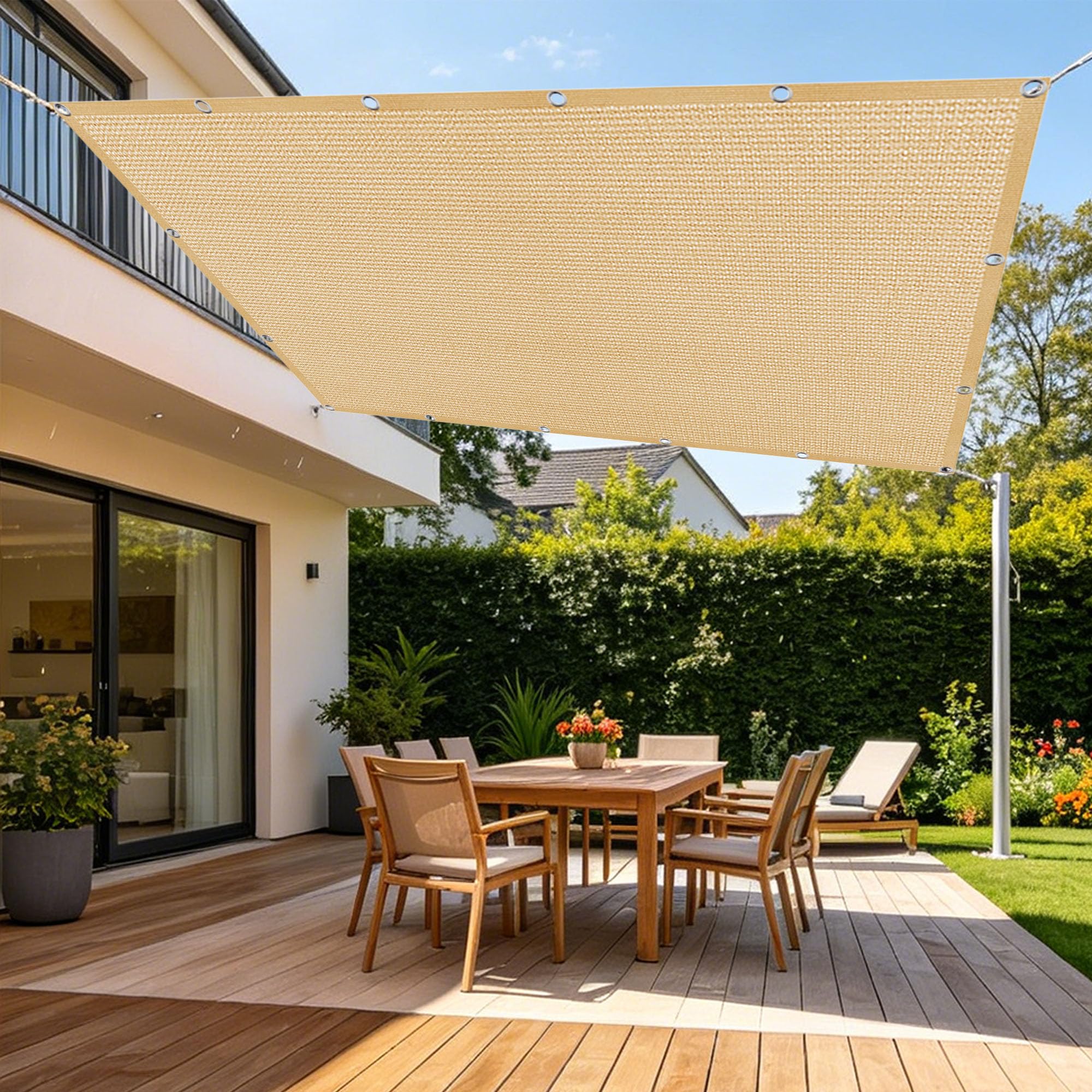 Voiles d'ombrage plusieurs tailles protection solaire terrasse balcon 1.2x8m