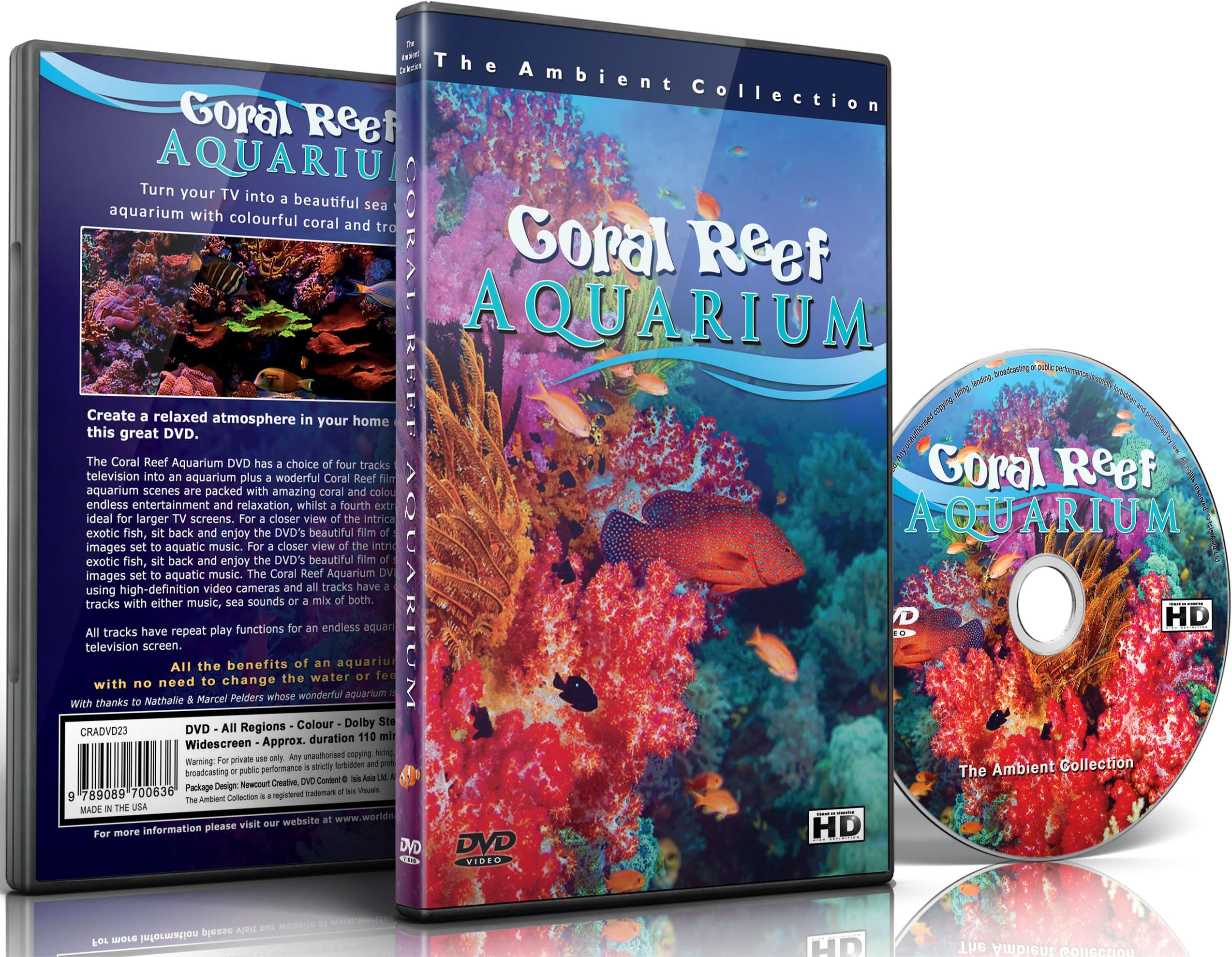 Aquarium DVD - Coral Reef Aquarium 110 Minutes of HD Fishtanks with music and Nature Sounds