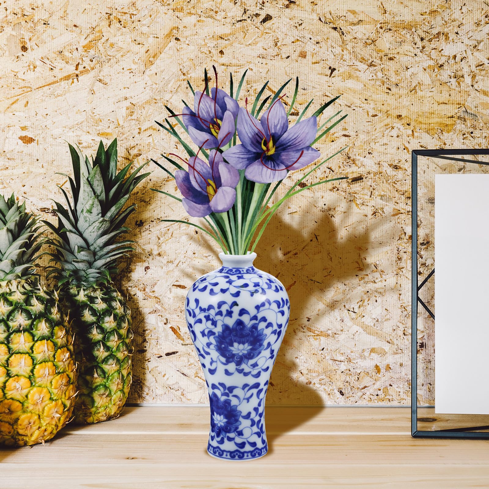 Amazon.co.jp: Abaodam 青と白の磁器製ミニ花瓶 陶器の花器 フラワー
