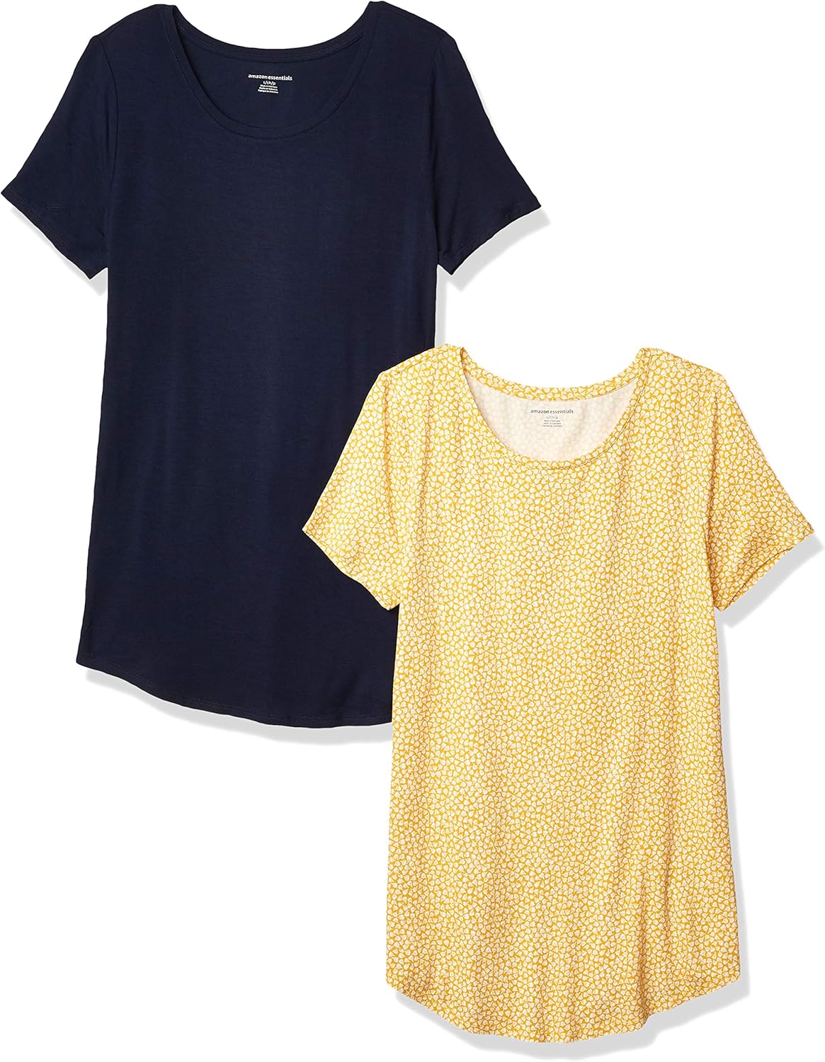 Amazon Essentials Women’s Short-Sleeve Scoopneck Tunic, Pack of 2 Amazon Essentials Women’s Short-Sleeve Scoopneck Tunic, Pack of 2