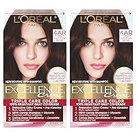 Vista 86 de L'Oreal Paris Excellence Creme - Coloración permanente para el cabello, castaño oscuro 4, 100% de cobertura de canas, paquete de 2