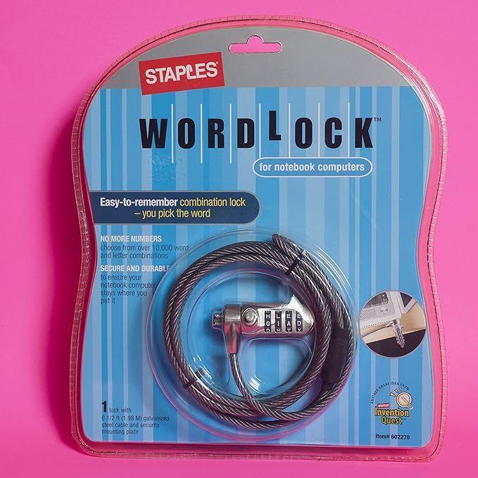 Staples WordLock for Notebook Computers Word Lock 602270 Electronics