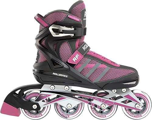 Rollerface RFSport Magenta - Patines en línea premium para mujer, fitness, deporte y recreación, para adultos