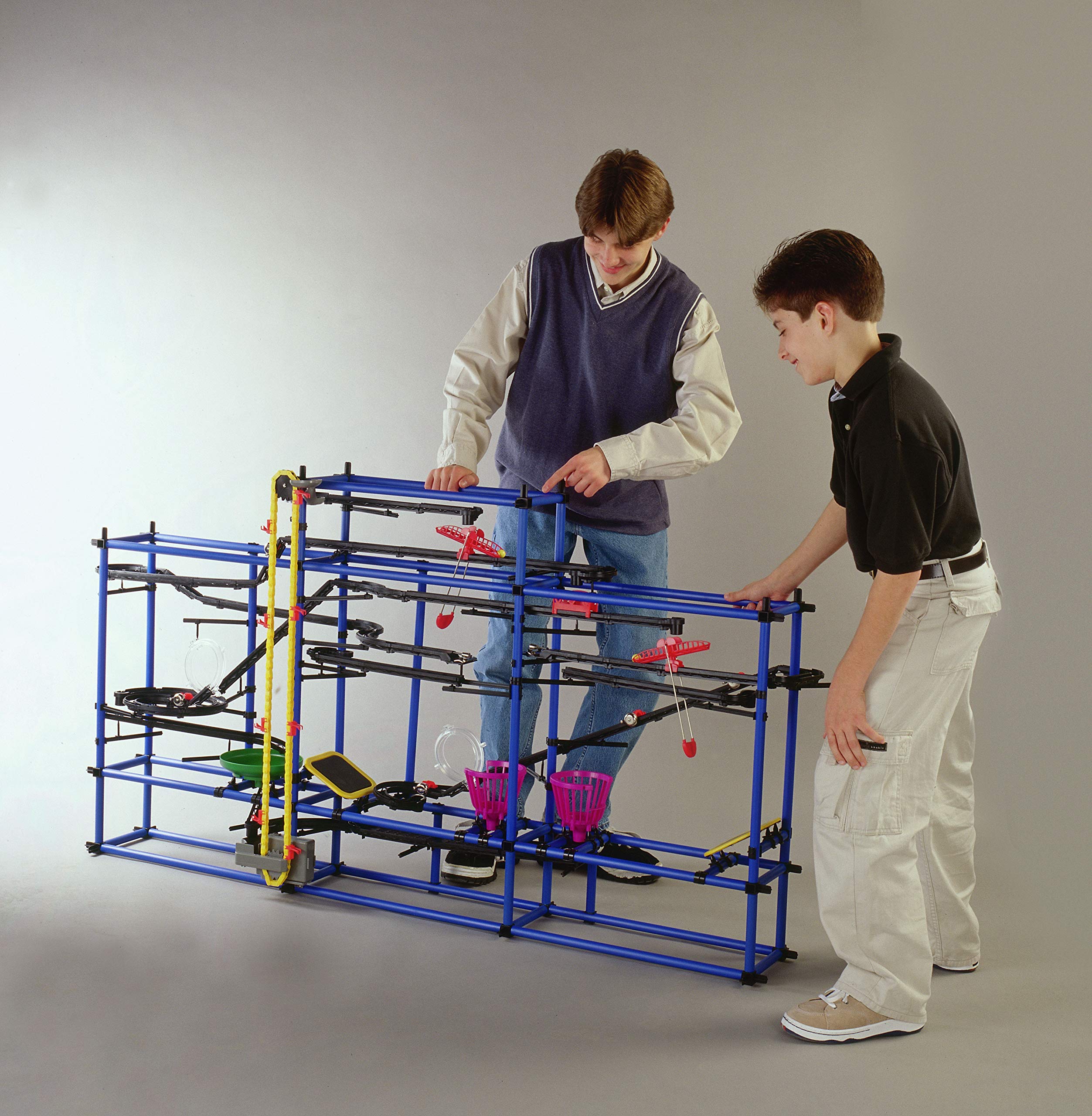 Chaos Tower Marble Run STEM Toy. Build Infinite Rube Goldberg Machines. Use The Vortex, Loop de