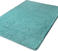 Vista 352 de Yeaban Juego de alfombras de baño verde manzana 2 piezas (20" x 32" y 17" x 24"), tapetes de baño de felpilla gruesa Alfombras de baño absorbentes