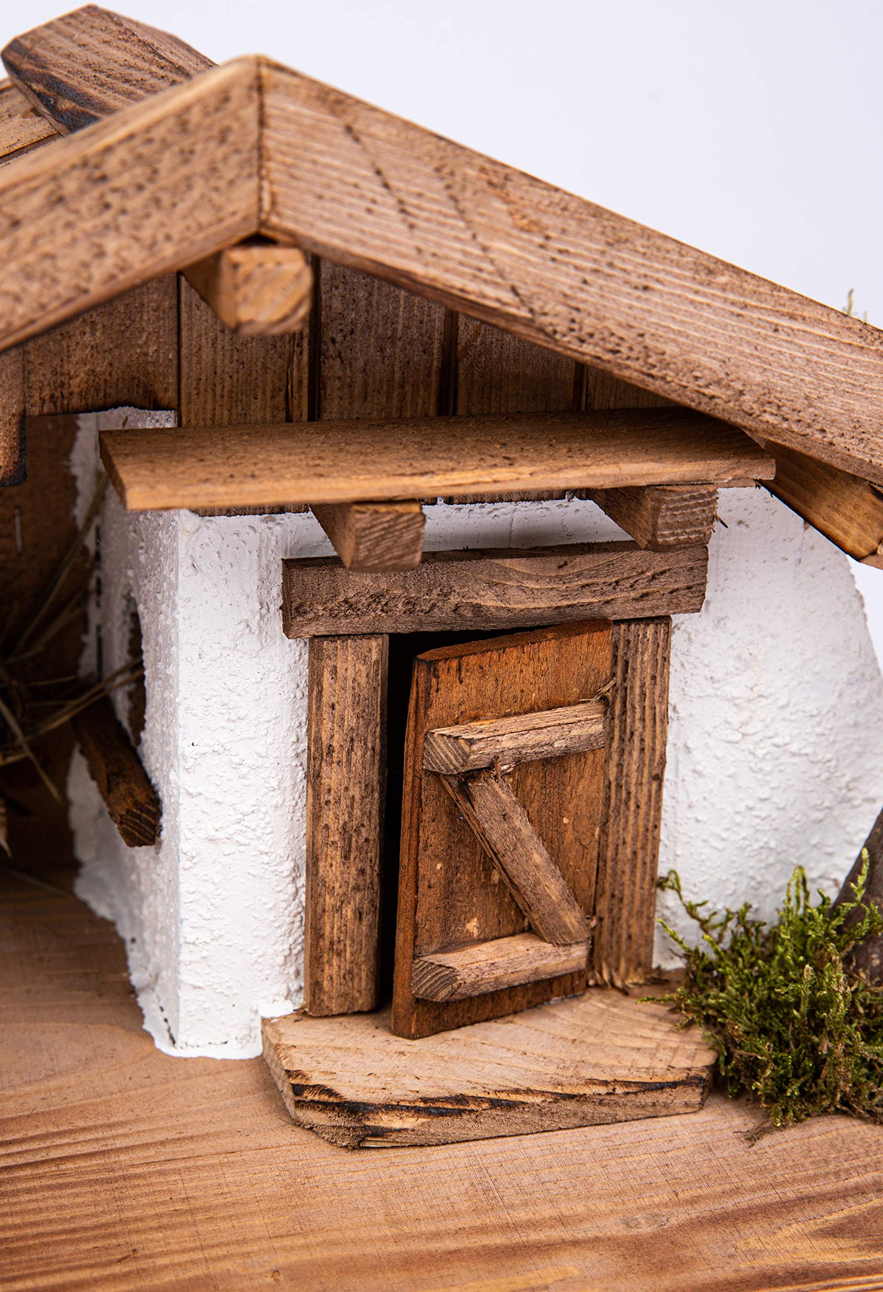 Birsppy Garten und Holztrends Weihnachtskrippe Krippe Krippenstall (W016) Weihnachten Weihnachtskrippen Krippenfiguren