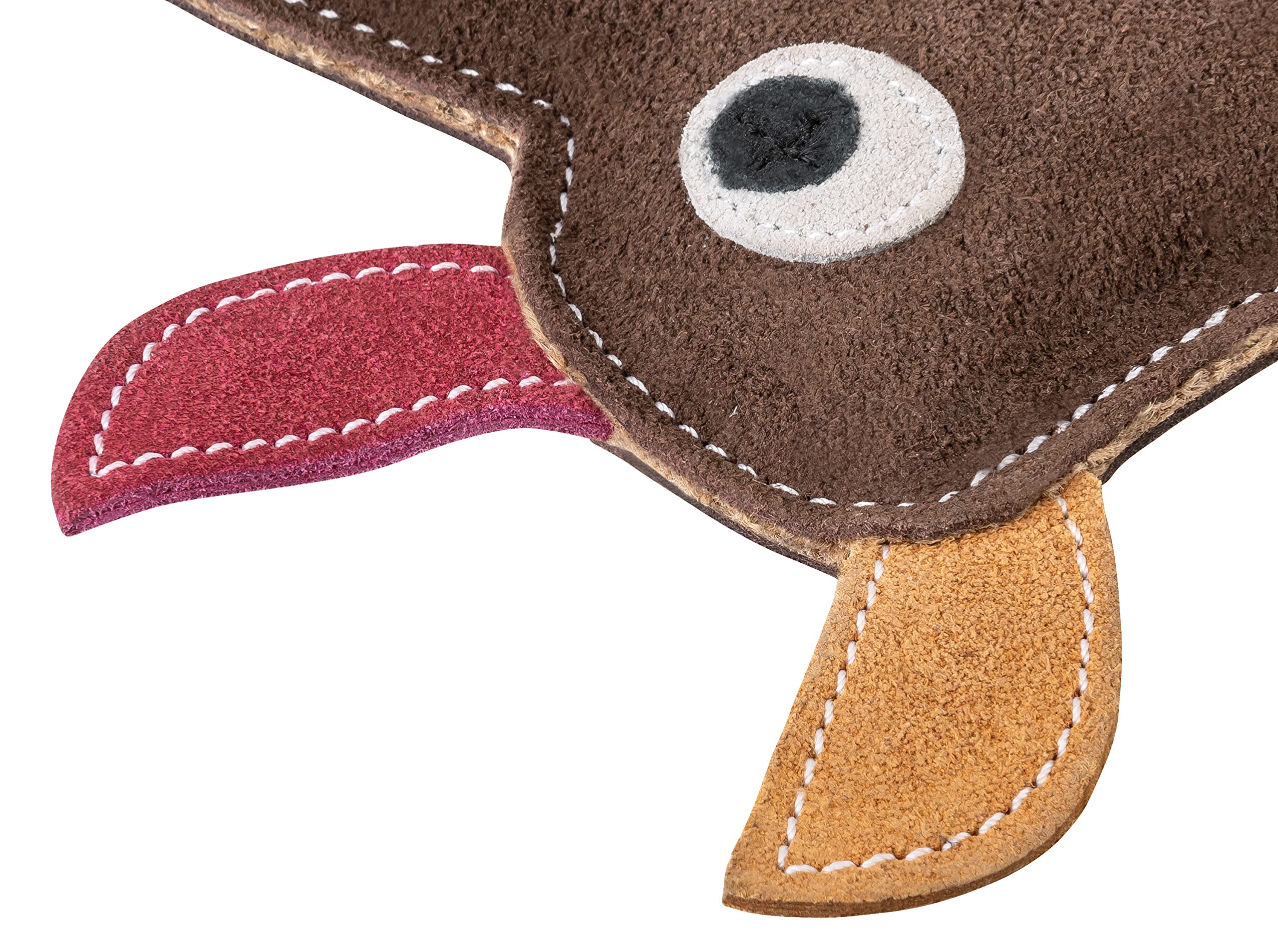 Schnüffelfreunde Dog Toy - Tug Toy Karl - Bull with Tug Rope - Toy for Dogs Made of Leather, brown - Image 4