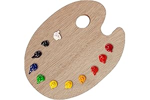 U.S. Art Supply Giant Paint Brush Prop (11.8" x 19.8" Oval Palette)