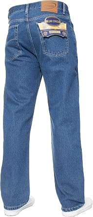 Mens Straight Leg Jeans Basic Heavy Duty Work Denim Trousers Pants All Waist Big Sizes in 4 Colours