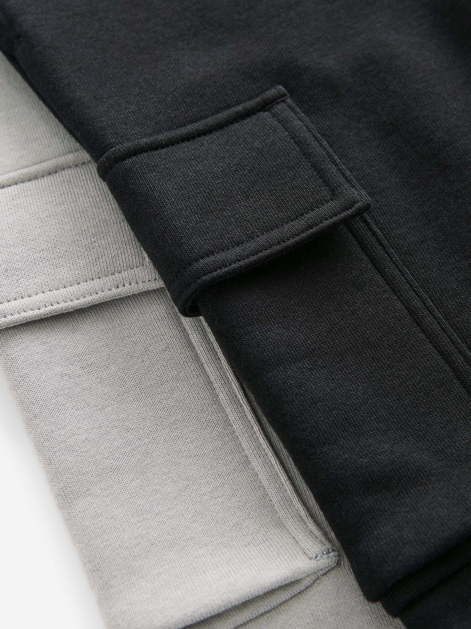 NEXT Niños Pantalones de chándal Cargo Corte Slim Pack de 2