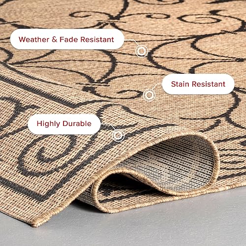 Miniatura 4 de nuLOOM Alfombra de rendimiento para exteriores de 2 x 3 pies, certificado OEKO-TEX, resistente a la intemperie, alto tráfico, patio, balcón,