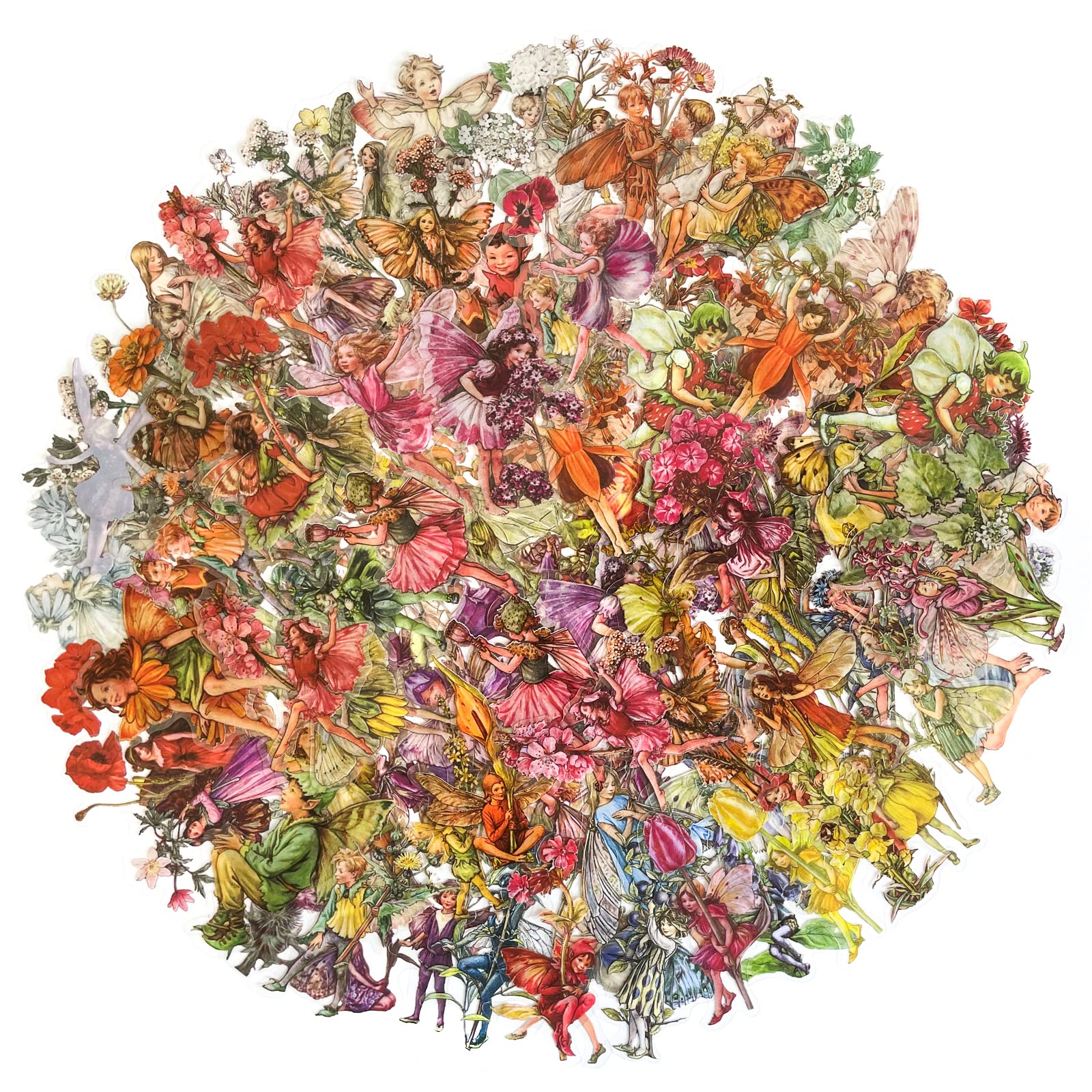 Yoksas Vintage Butterfly Flower Fairy Sticker,360Pcs Transparent Aesthetics Wonderland Stickers for Bullet Journal Scrapbooking Envelopes Resin Crafts