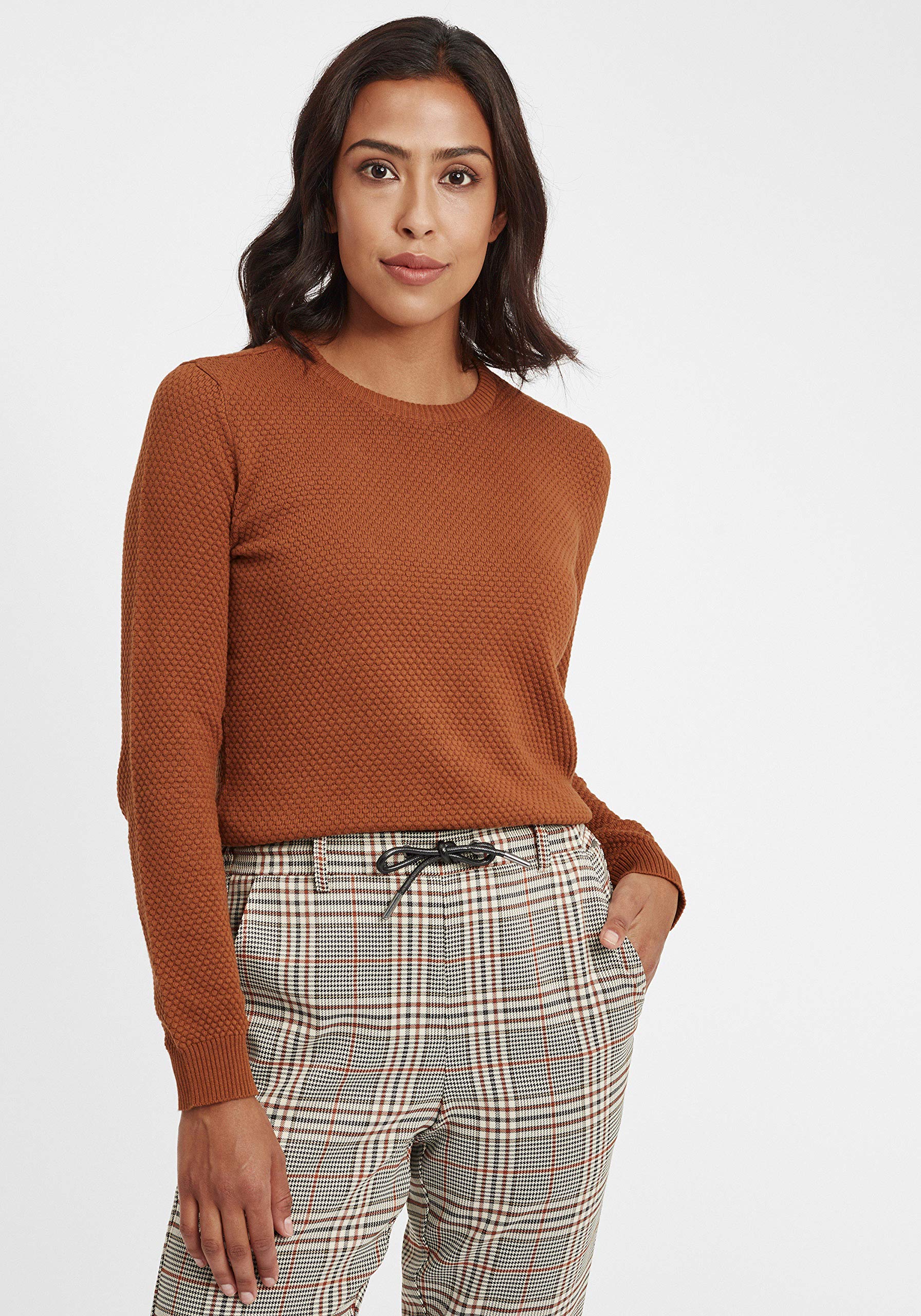 OXMO OXSarah Damen Strickpullover Feinstrick Pullover