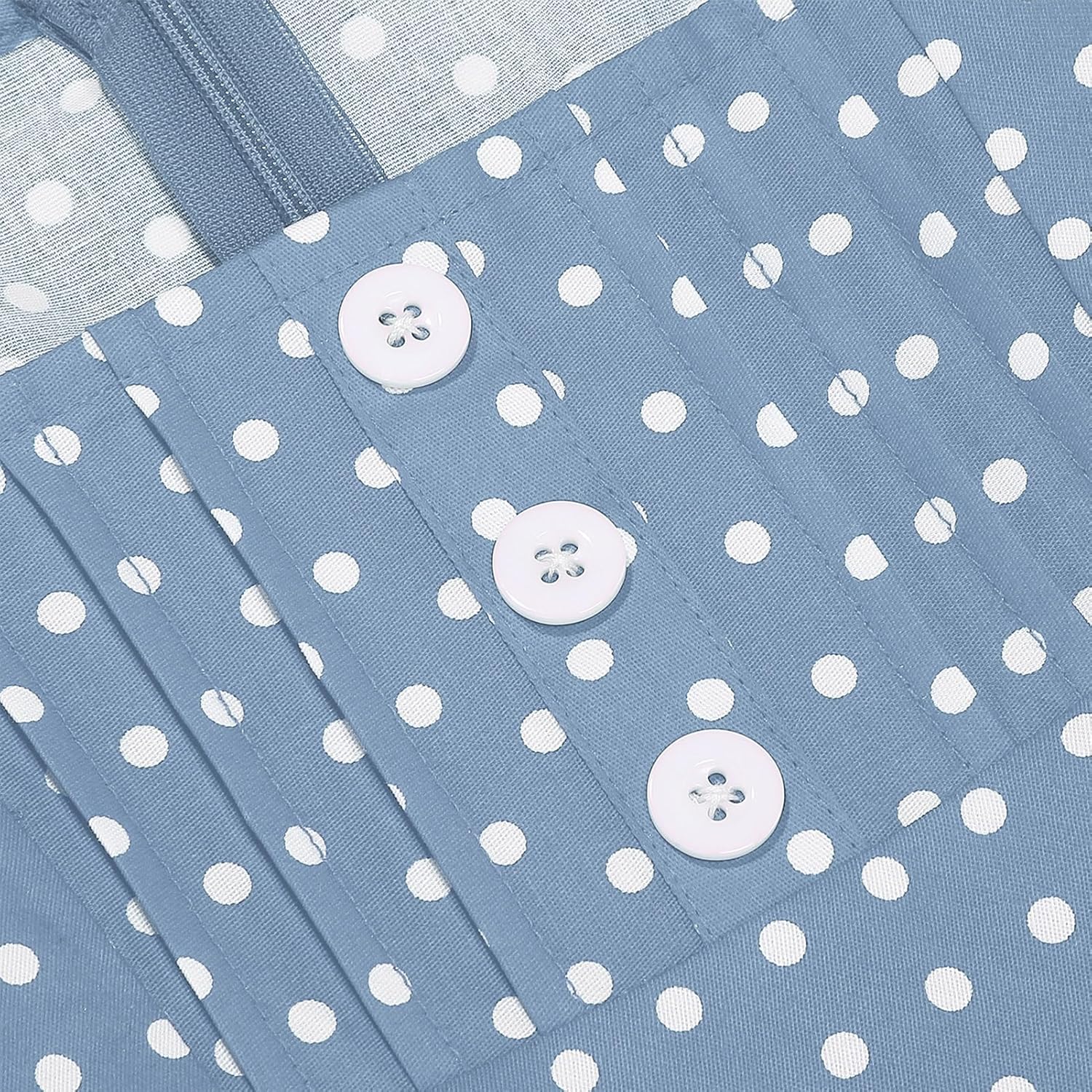 IWEMEK Kids Girls 50s Vintage Dress Retro 1950s 50's Style Swing Dress A line Tea Party Audrey Hepburn Rockabilly Dresses - Image 4