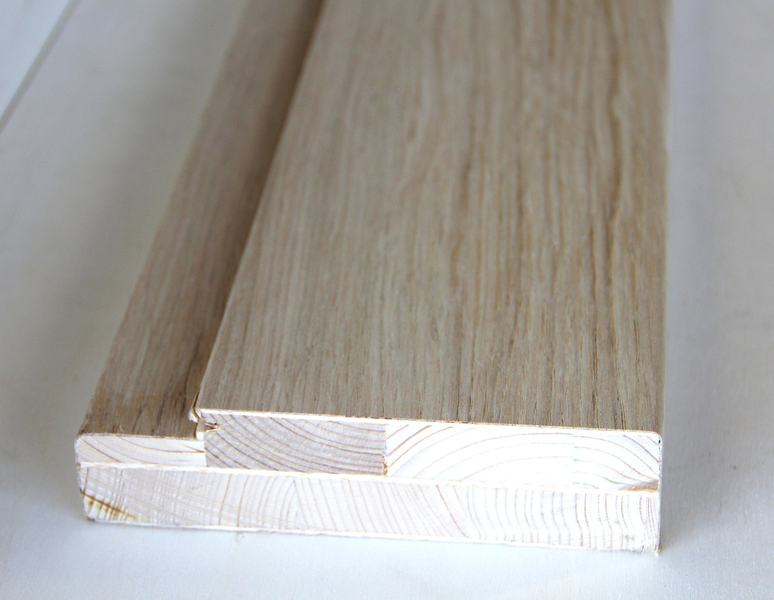 Hobby Legno - Stipite Per Porte Rivestito In Rovere Non Verniciato mm. 40X150X3050 Battuta mm. 32 (Prezzo Per ml. 9, 15)