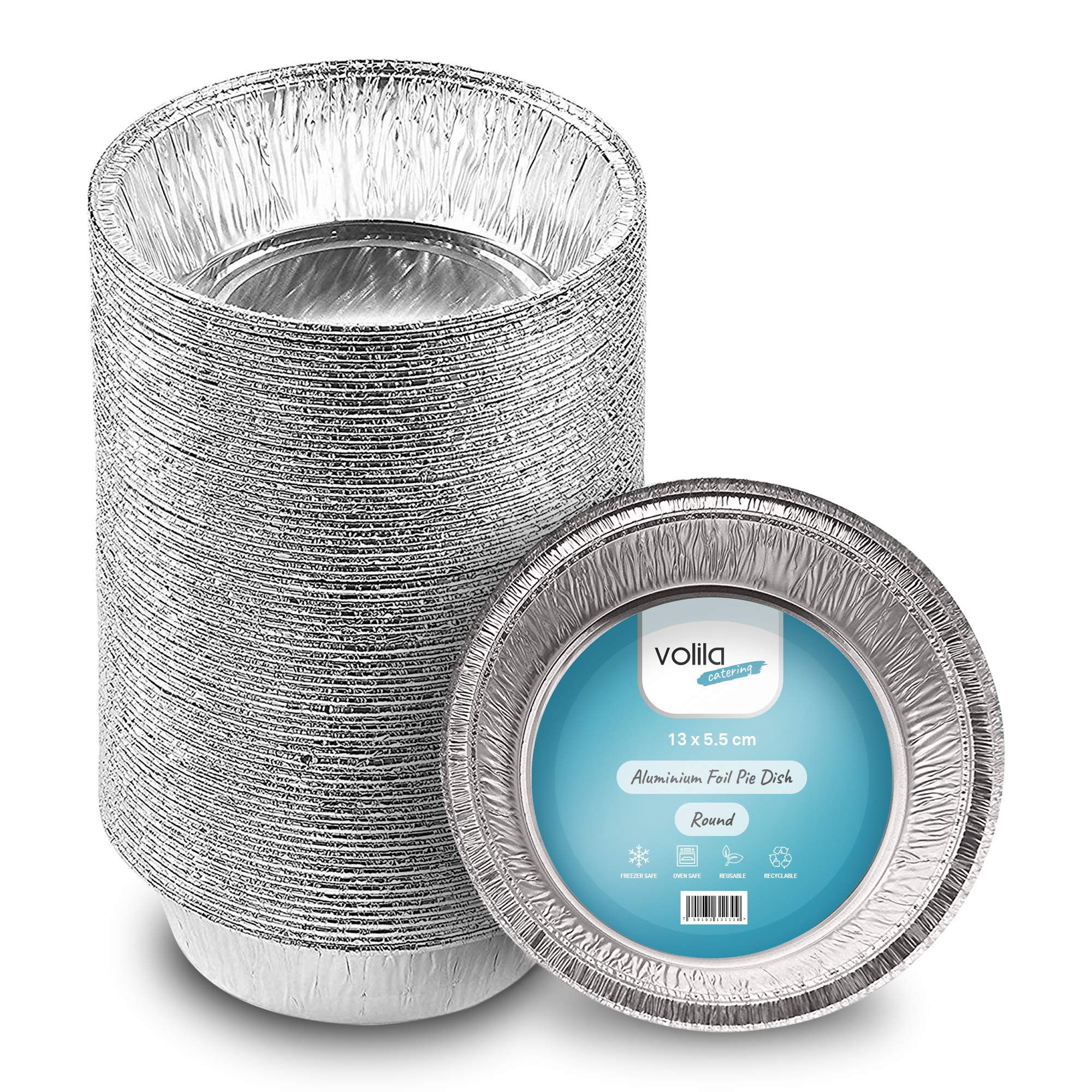 Ebakefoil Pie Dishes Aluminium Round Foil Dishes 12cm 60 Pack