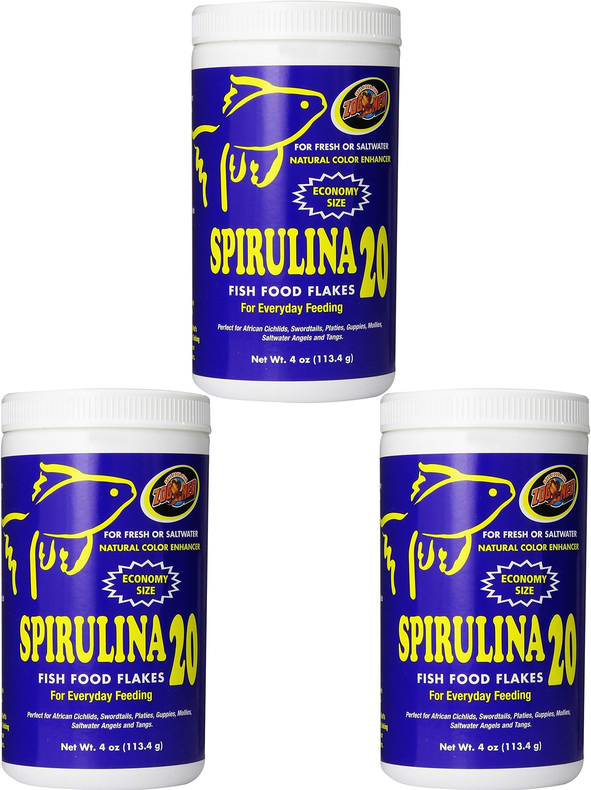 Zoo Med Spirulina 20 Fish Food Flakes (2 lb) Pet Supplies