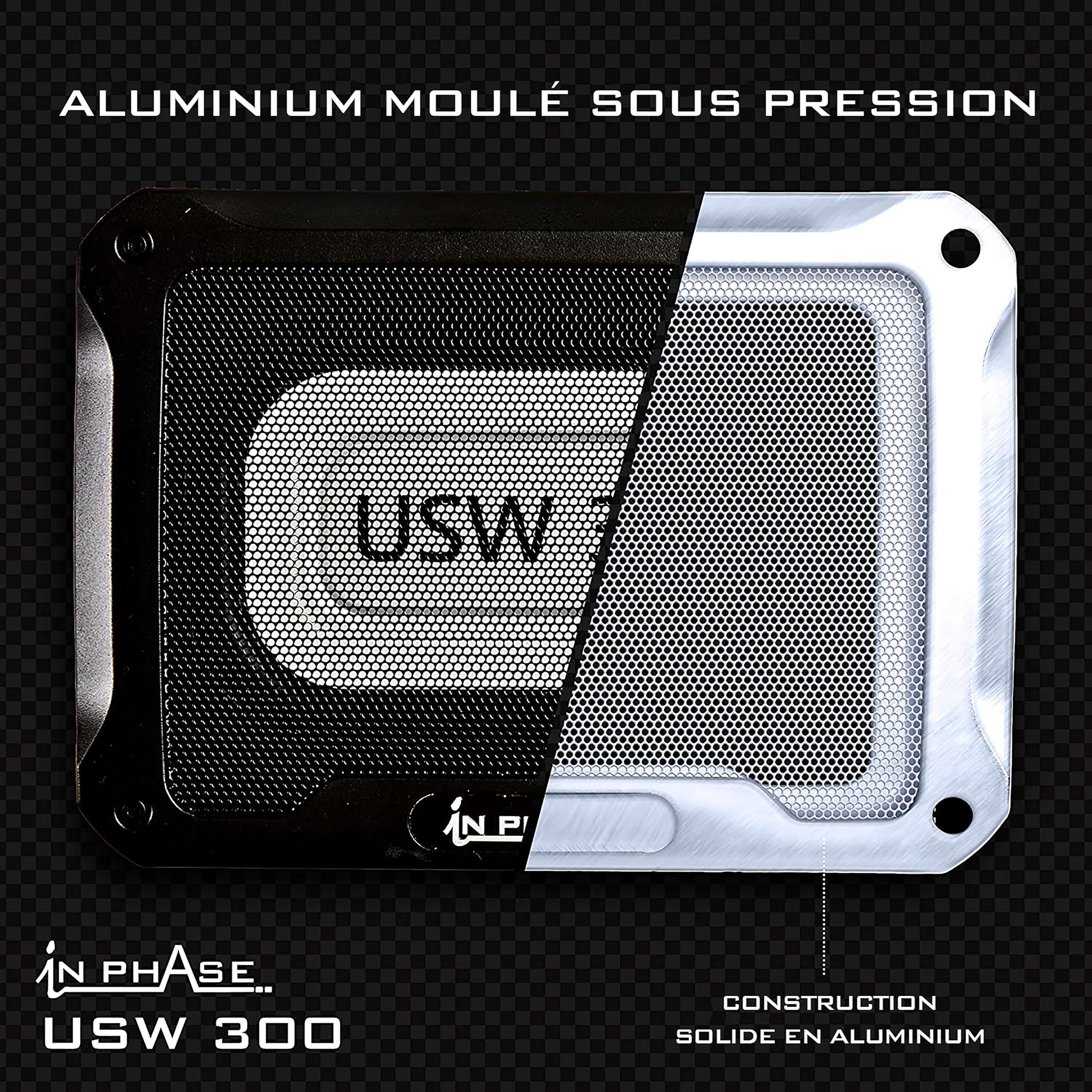 In Phase USW300 - Caisson de Basse sous Le siège de Voiture